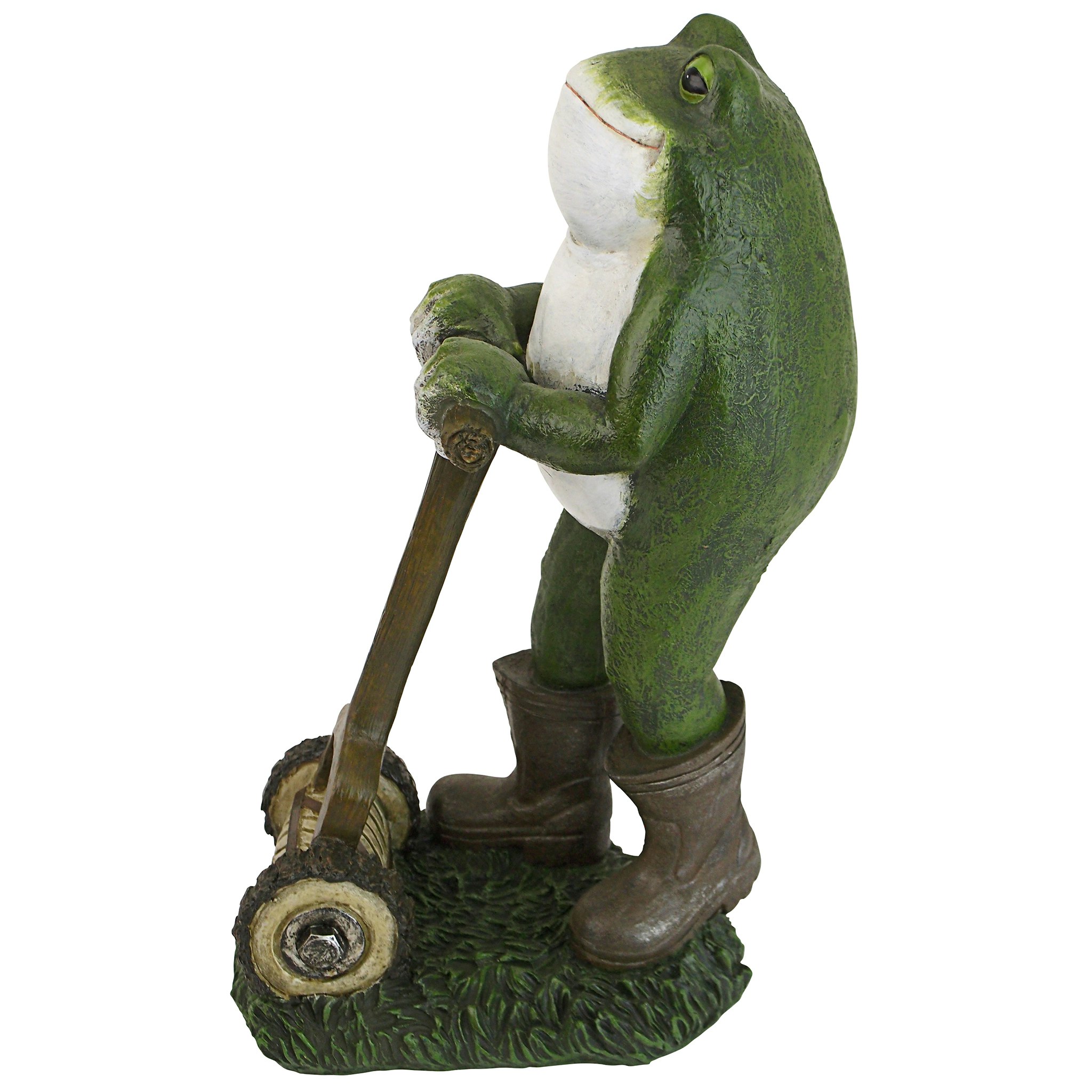 Toscano - Moses the Garden Toad Lawn Mower Frog Statue