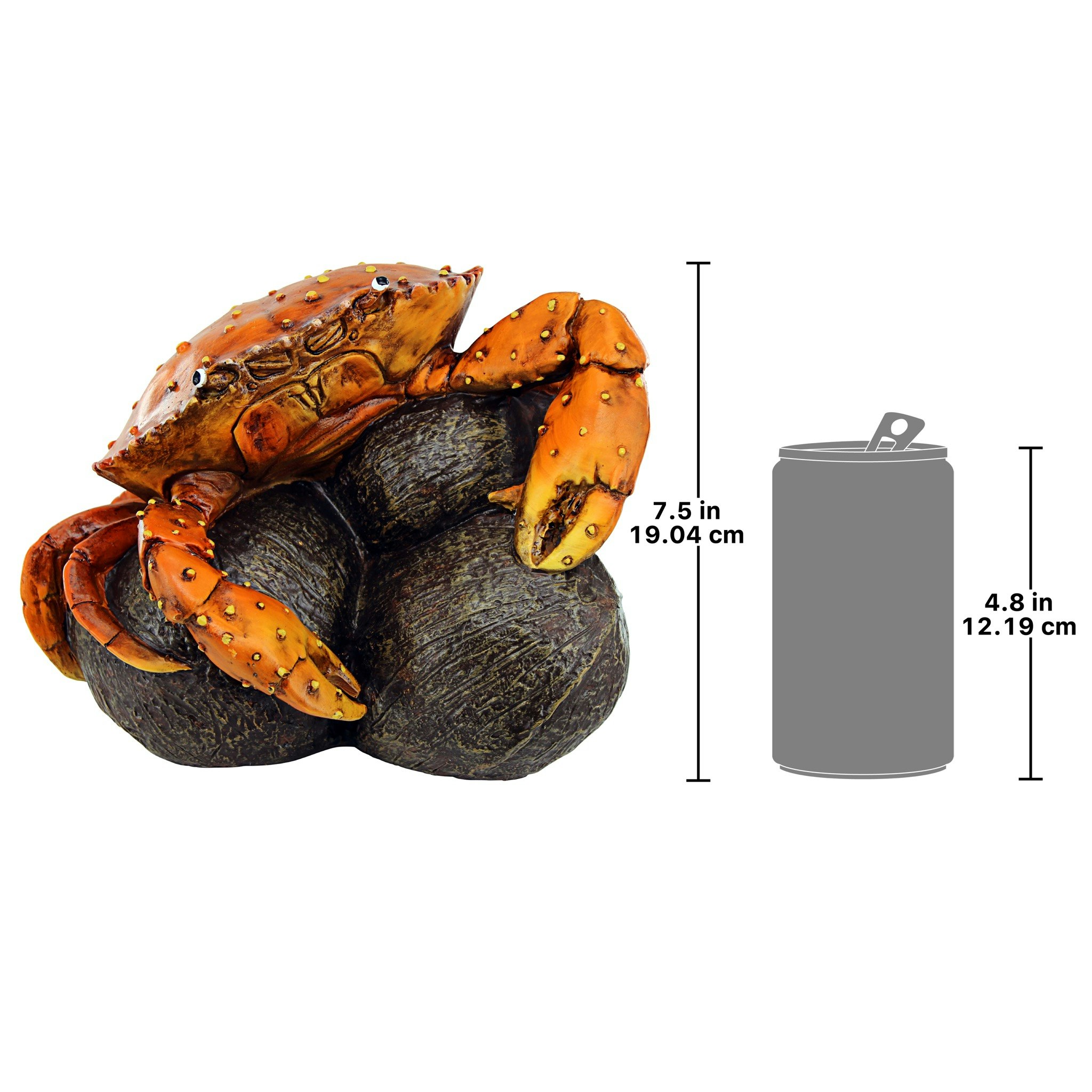 Toscano - Coastal Crab Hard Nut to Crack Garden Statue