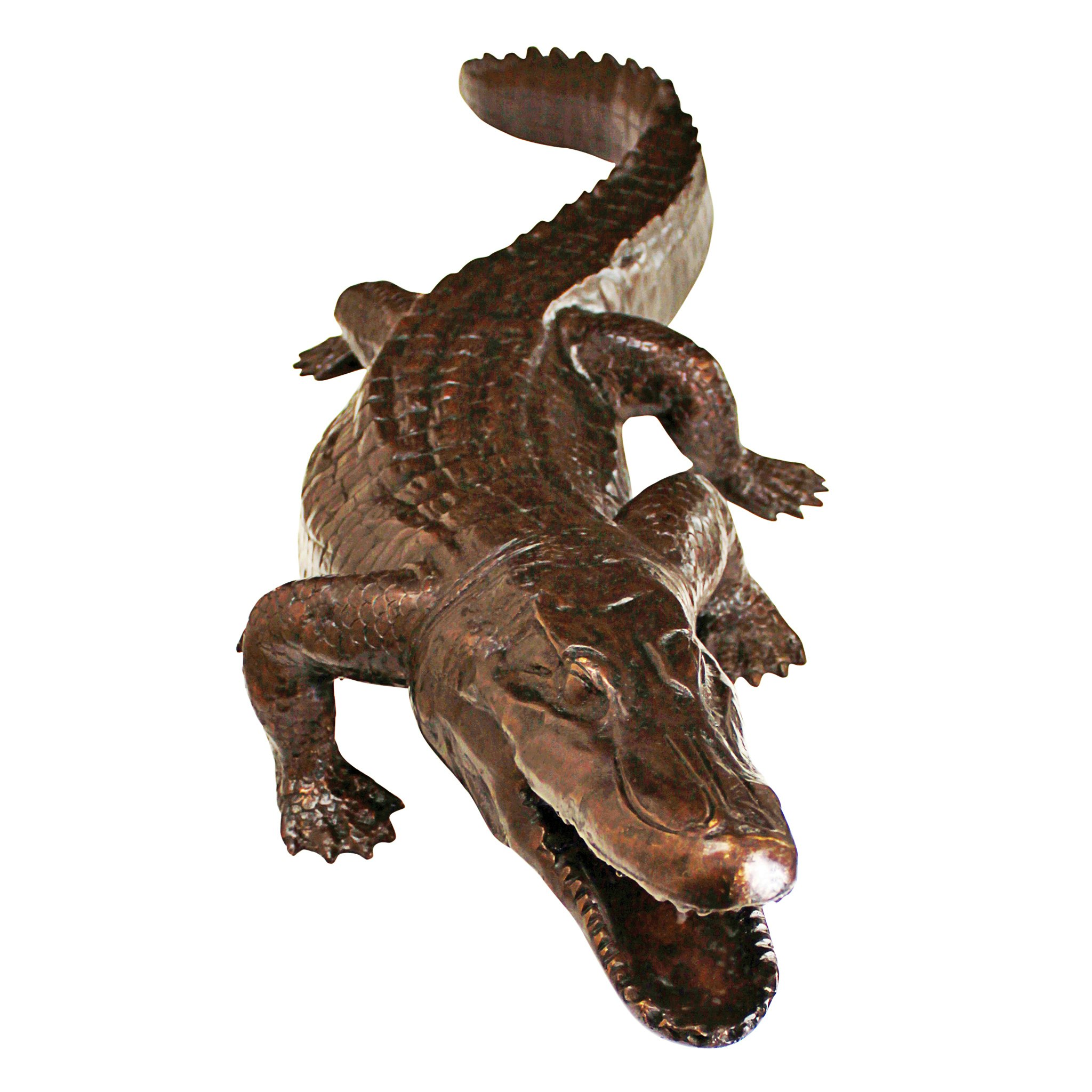 Toscano Prowling Garden Statue - Alligator