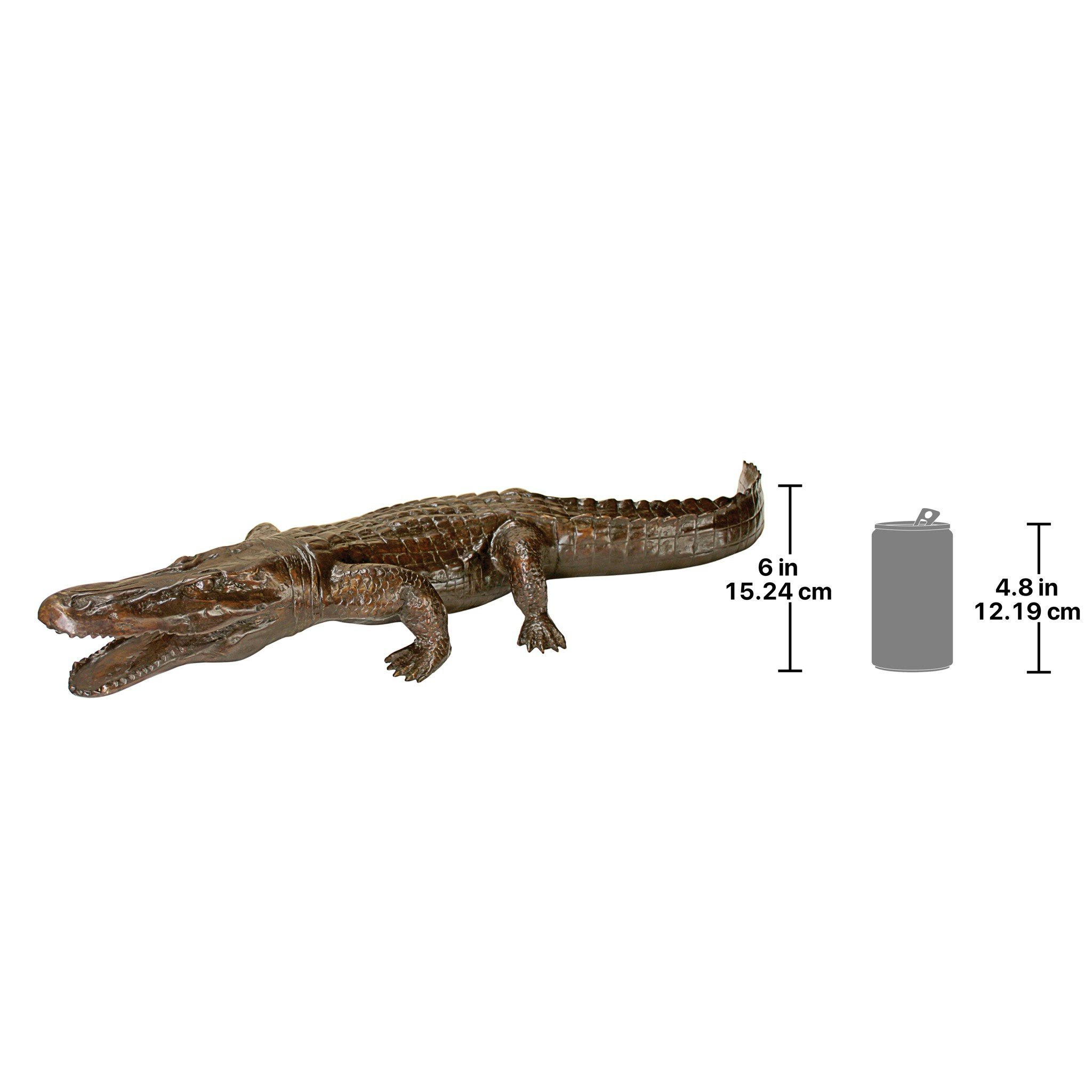 Toscano Prowling Garden Statue - Alligator