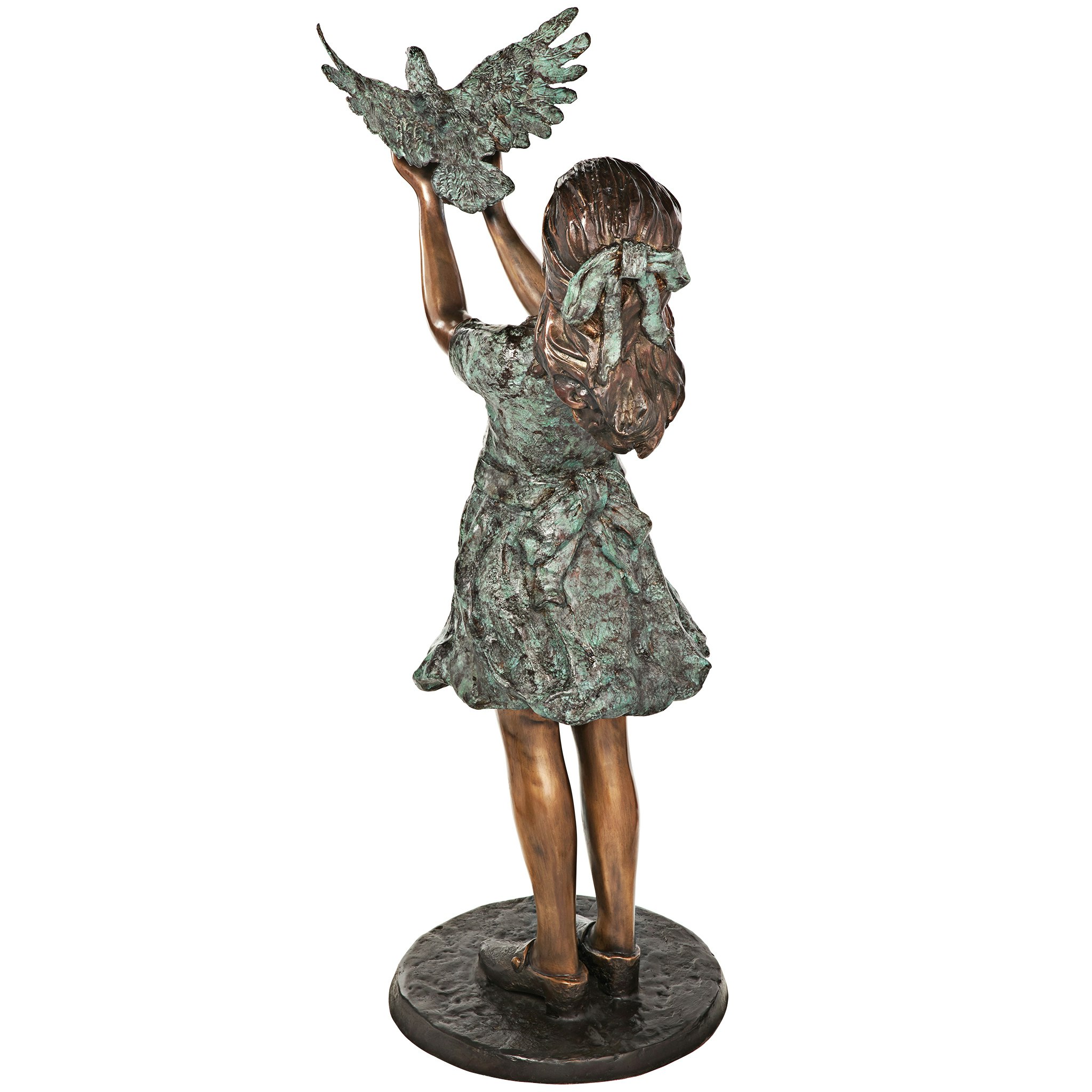 Toscano - Destiny and the Dove of Peace Little Girl Garden Statue