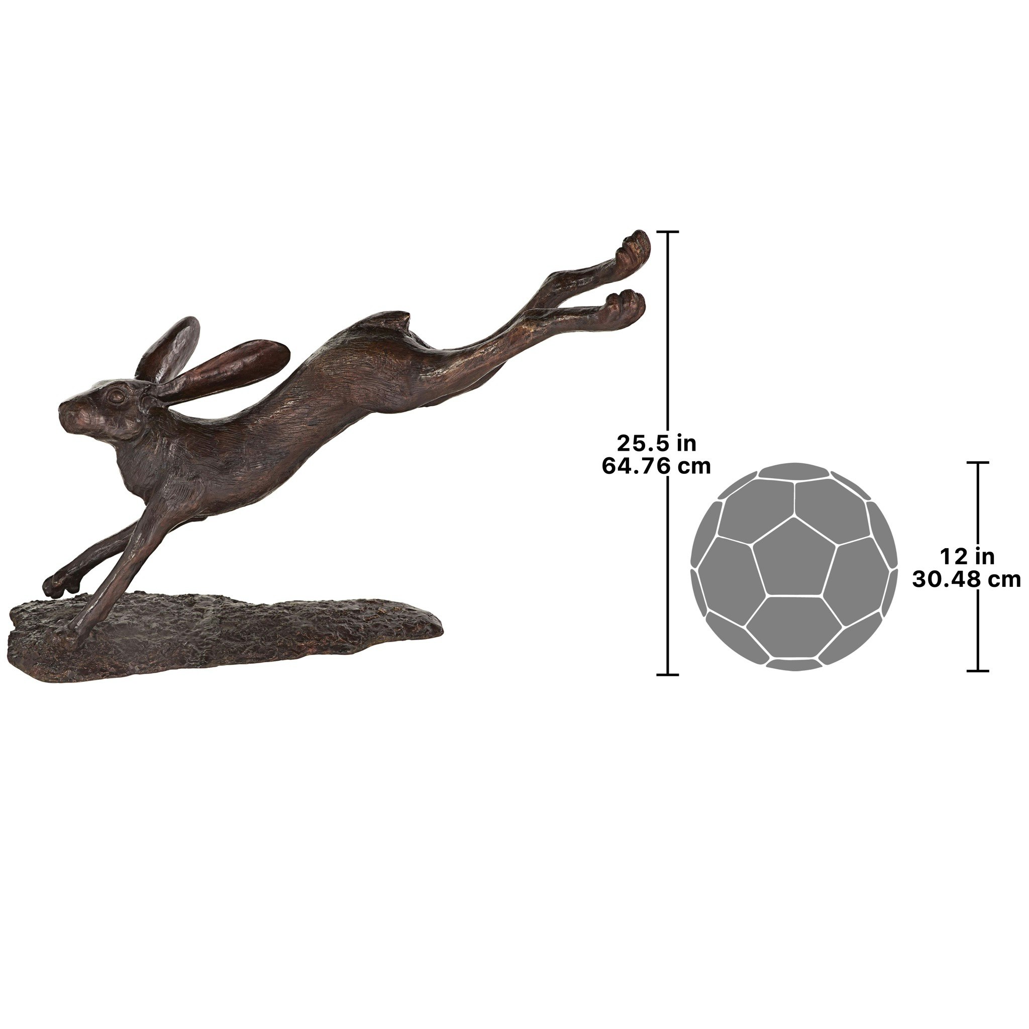 Toscano - Leaping HareJumping Rabbit Garden Statue