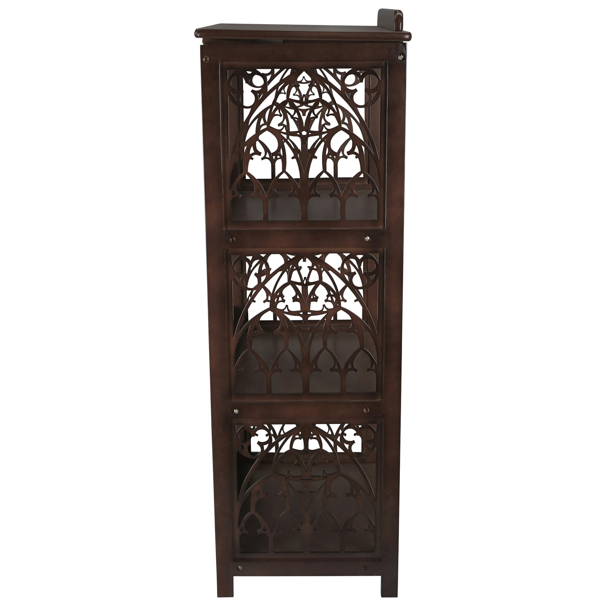 Toscano - Saint Thomas Aquinas Gothic Bookcase in Walnut, Wood