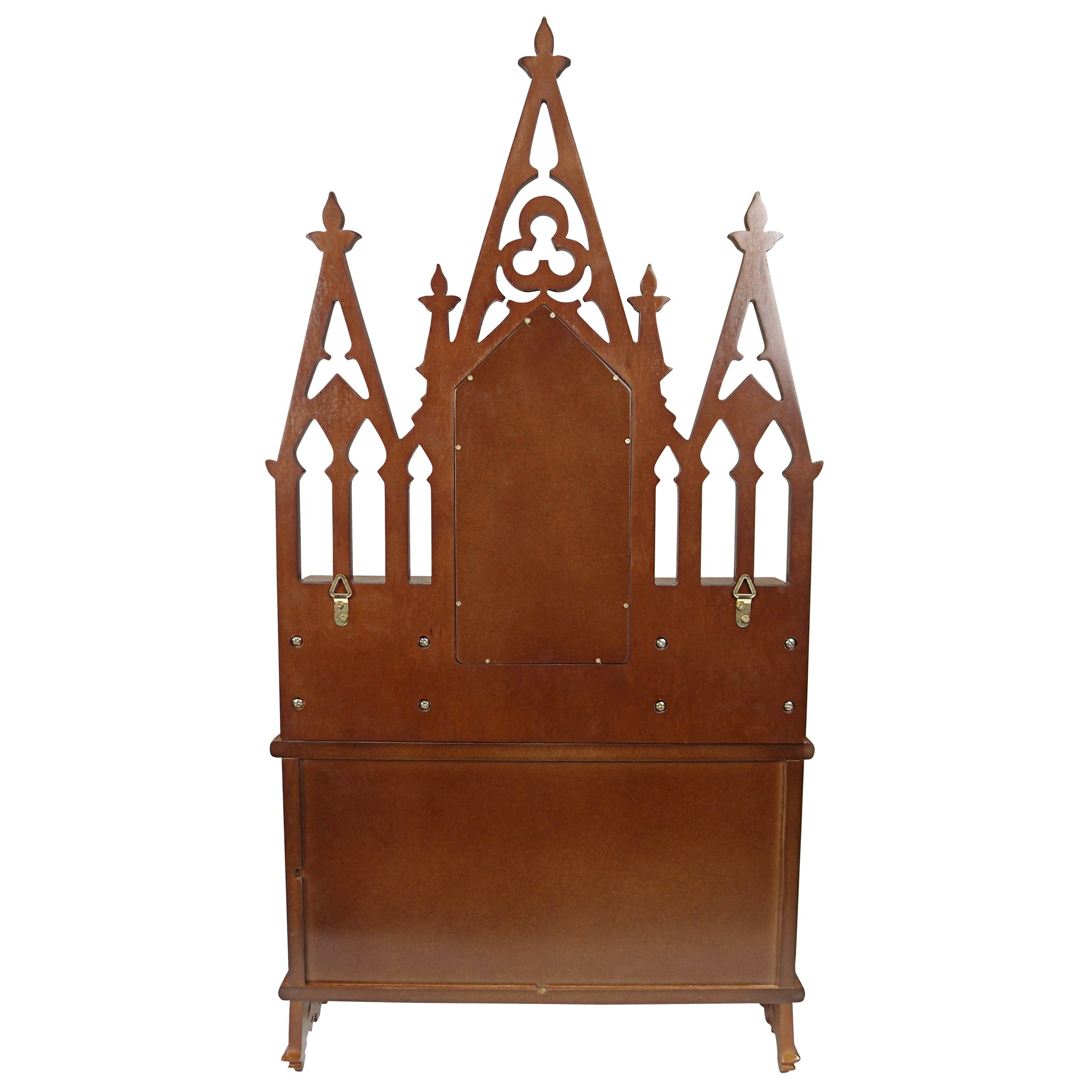 Toscano - Claremont Manor English Wall Curio Console in Walnut, Hardwood