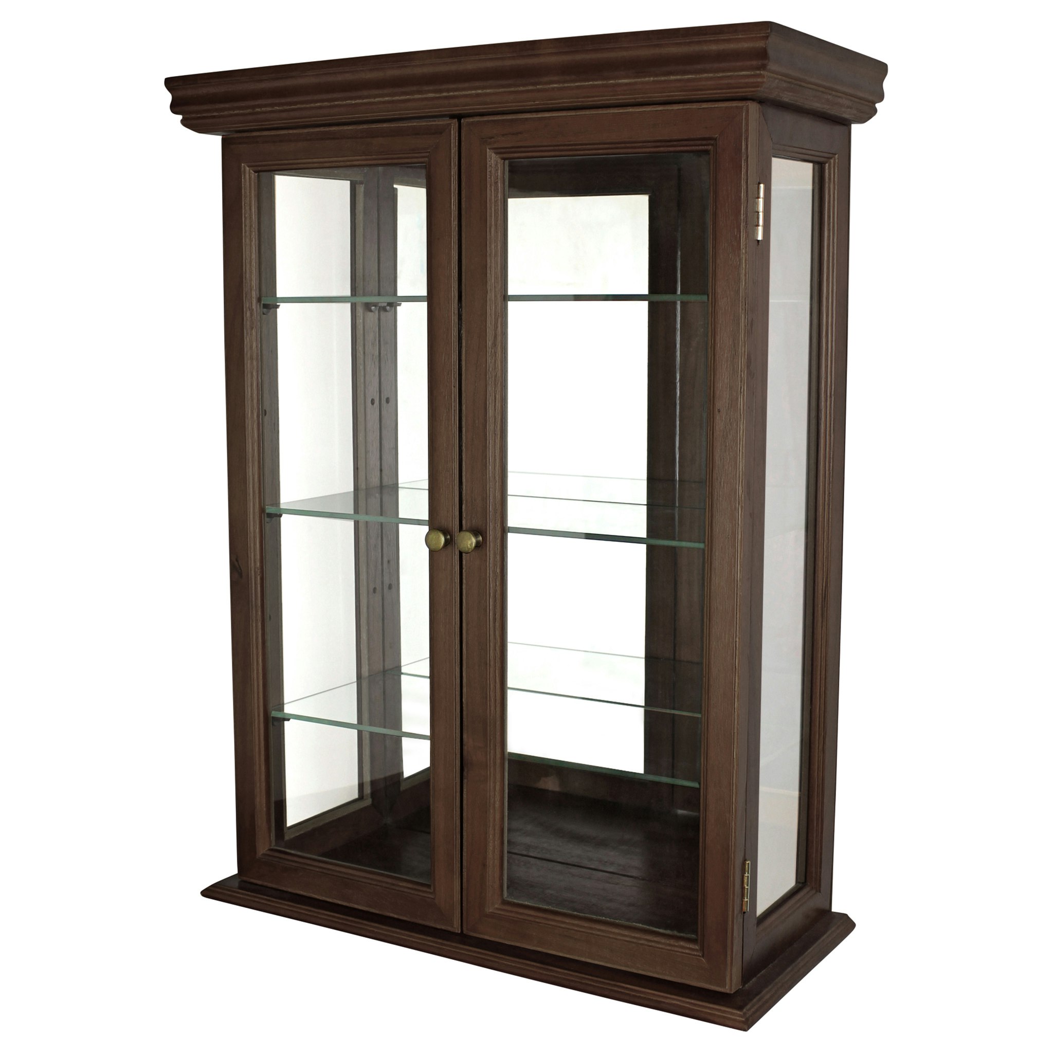 Toscano - Country Tuscan Wall Curio Cabinet in Walnut