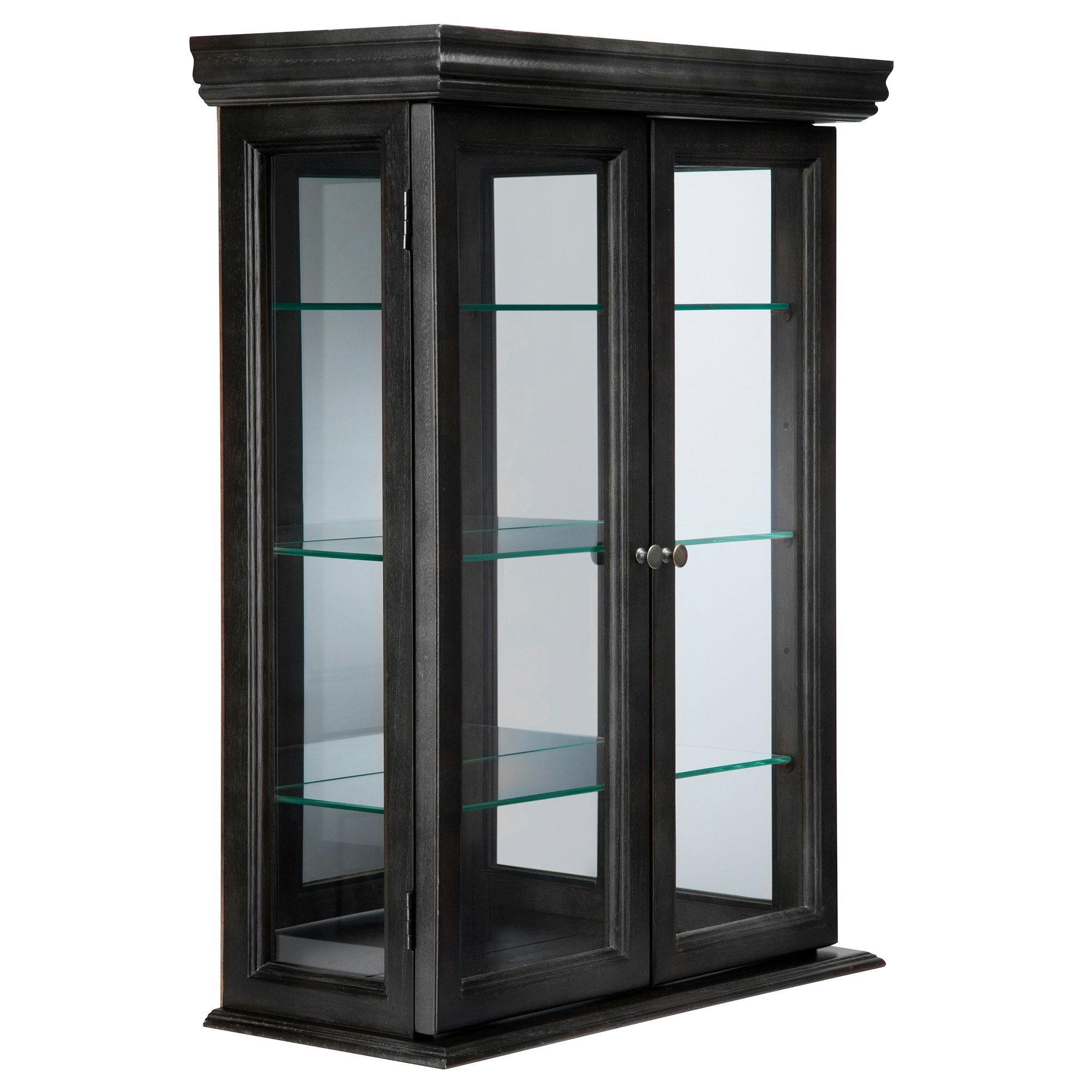 Toscano Country Tuscan Wall Curio Cabinet - Ebony