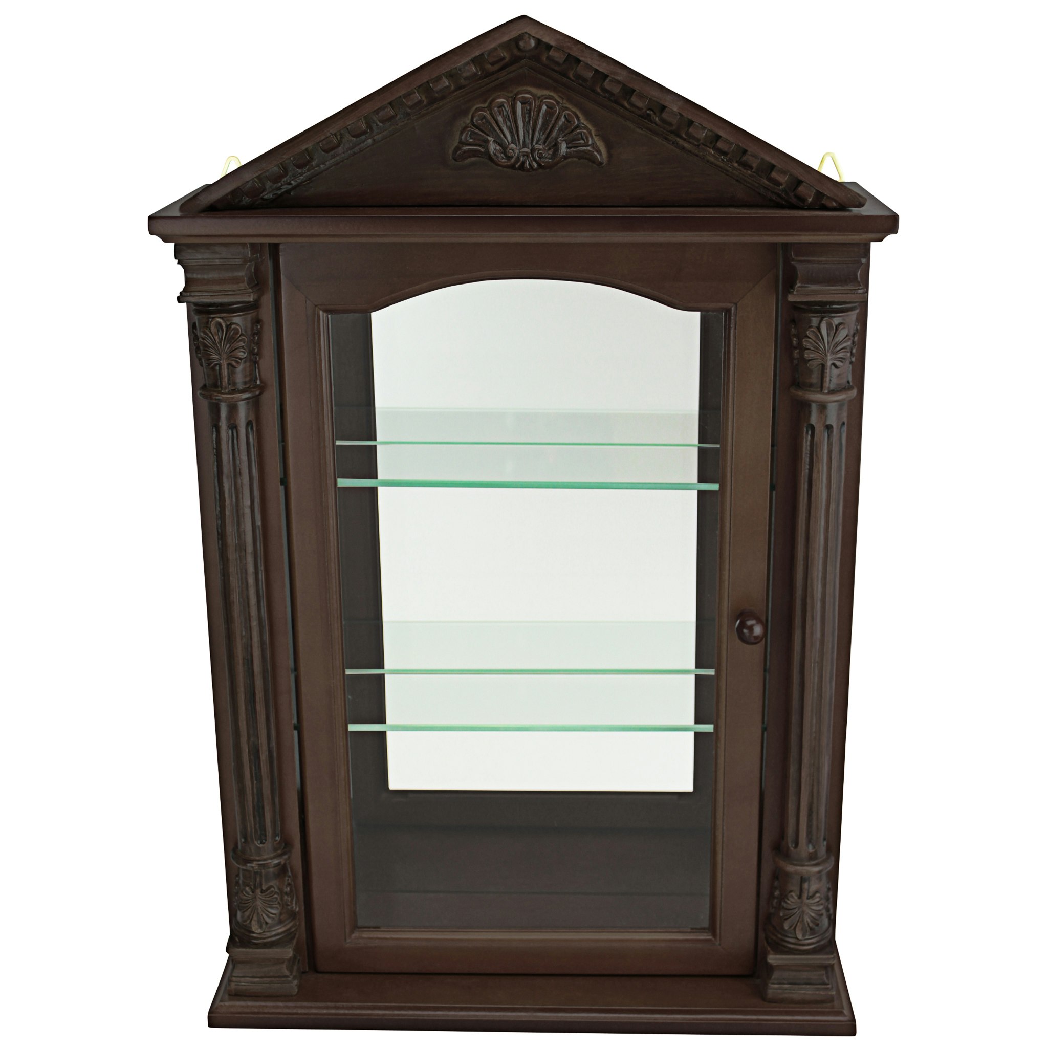 Toscano - Essex Hall Wall Curio Cabinet in Hardwood