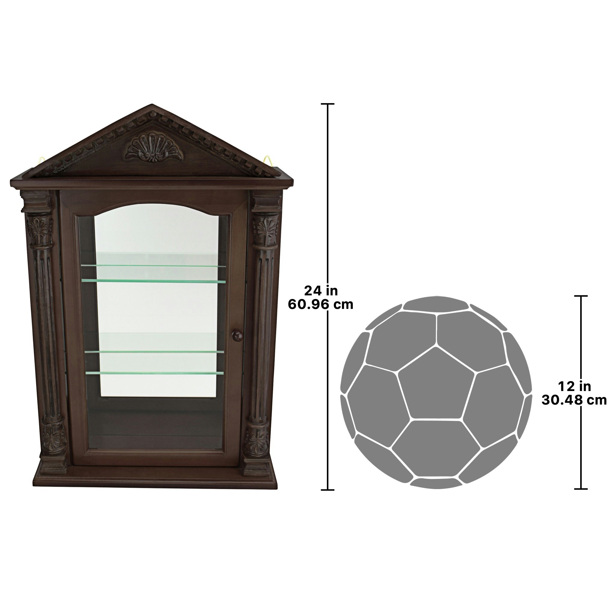 Toscano - Essex Hall Wall Curio Cabinet in Hardwood