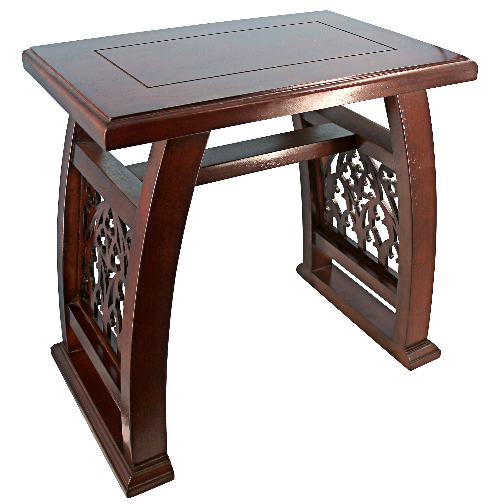 Toscano - Saint Thomas Aquinas Gothic Stool in Cherry, Hardwood