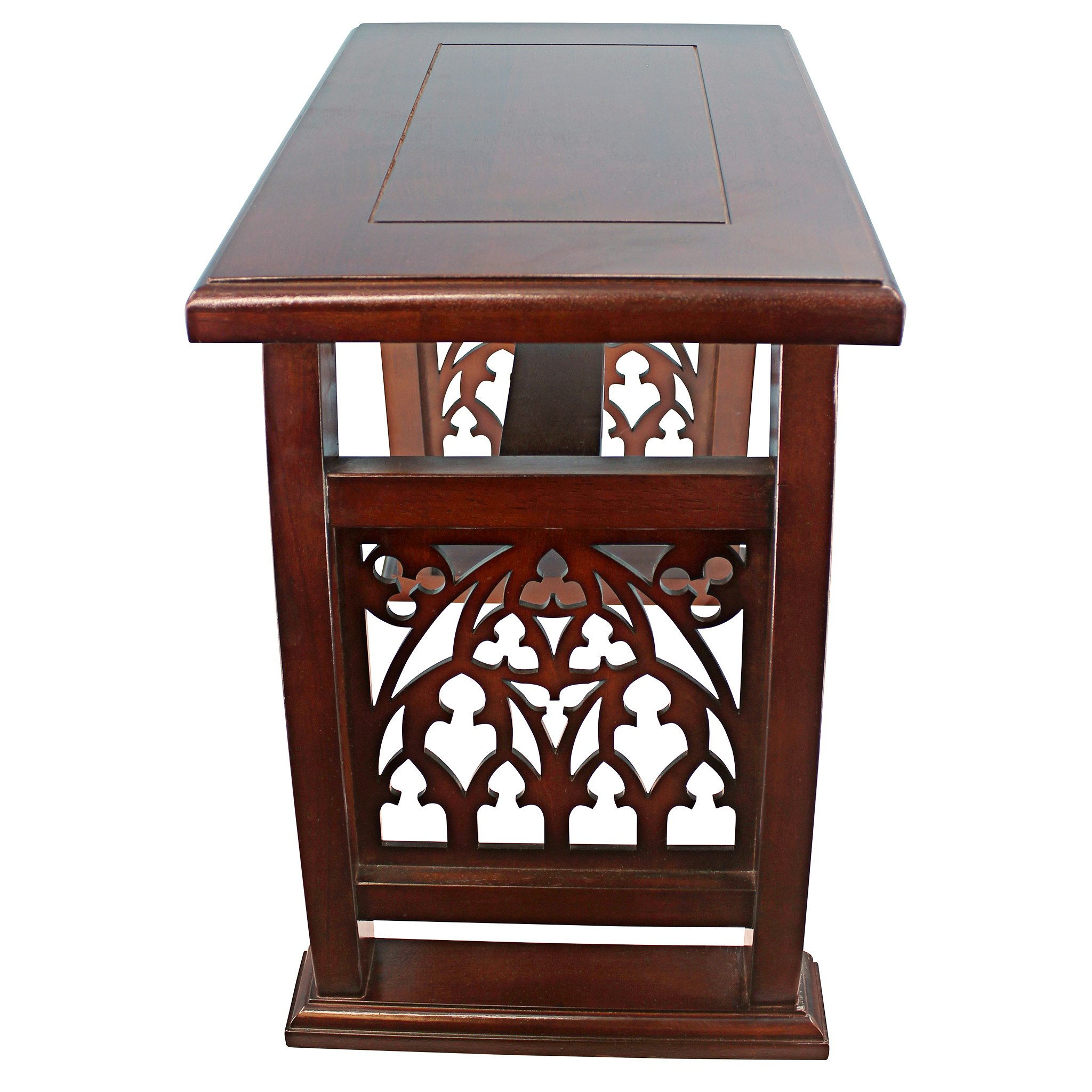 Toscano - Saint Thomas Aquinas Gothic Stool in Cherry, Hardwood