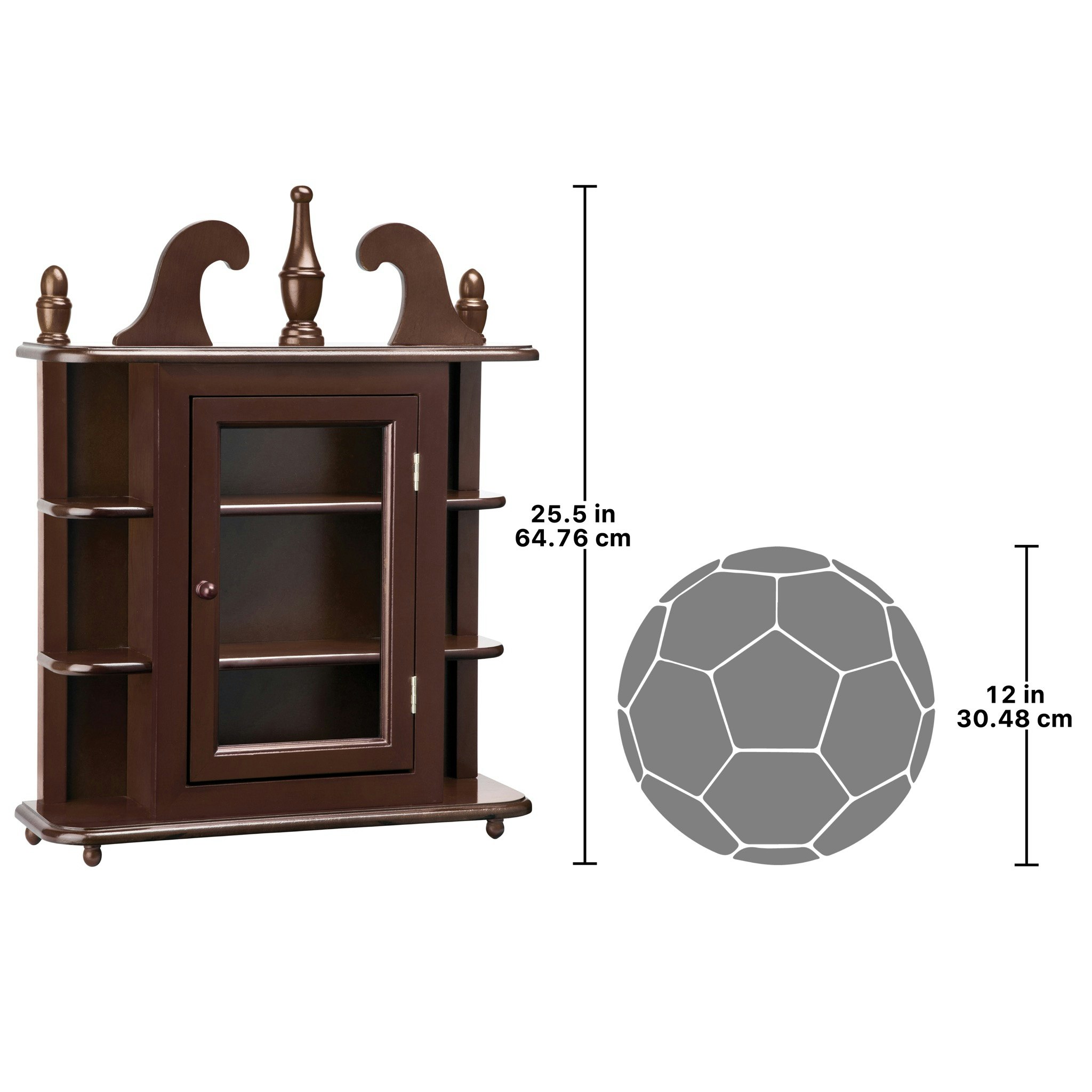 Toscano - Savile Row Hardwood Wall Curio Display Cabinet