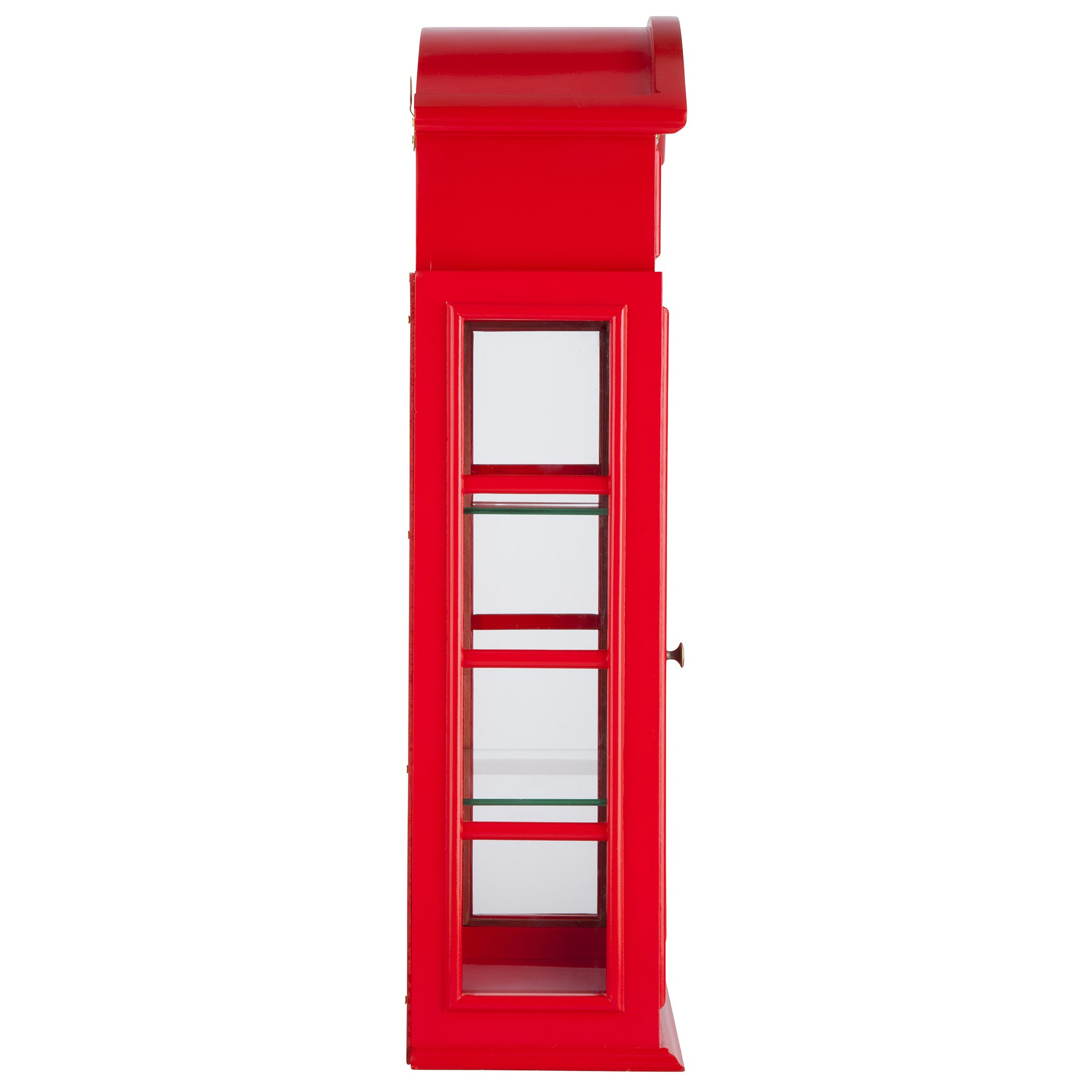 Toscano - Piccadilly Circus British Telephone Booth Wall Curio Cabinet