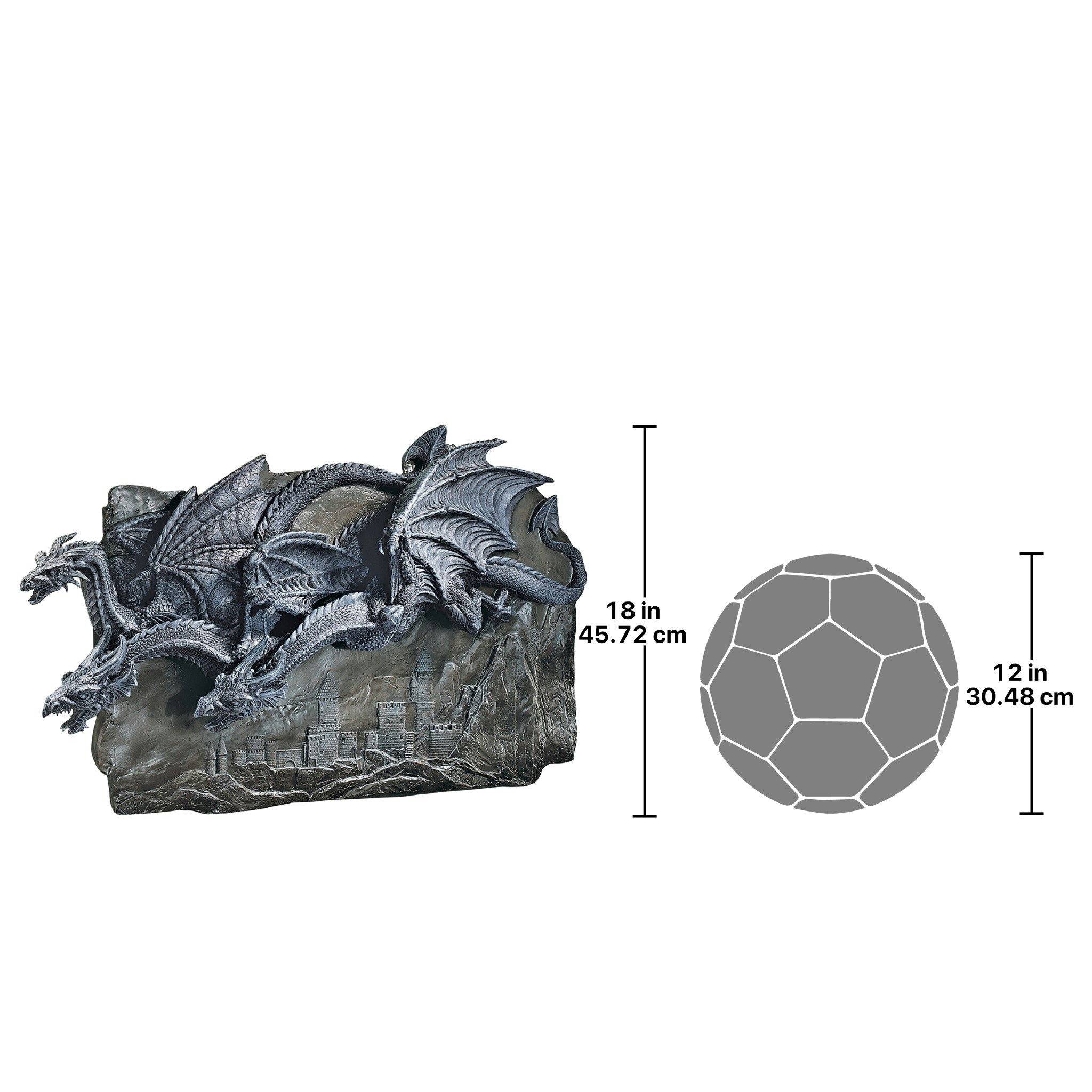 Toscano - Morgoth Castle Dragons Wall Sculpture