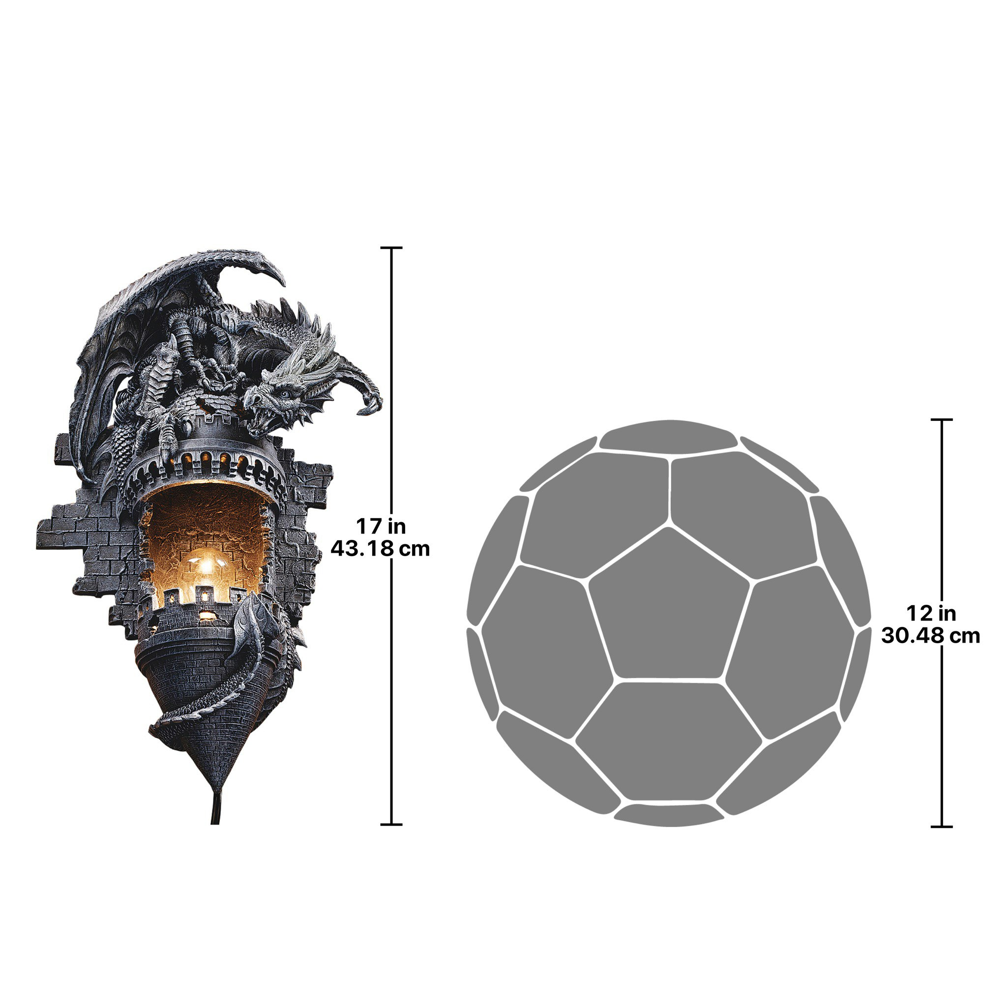 Toscano - Dragon Castle Lair Illumimated Wall Sconce