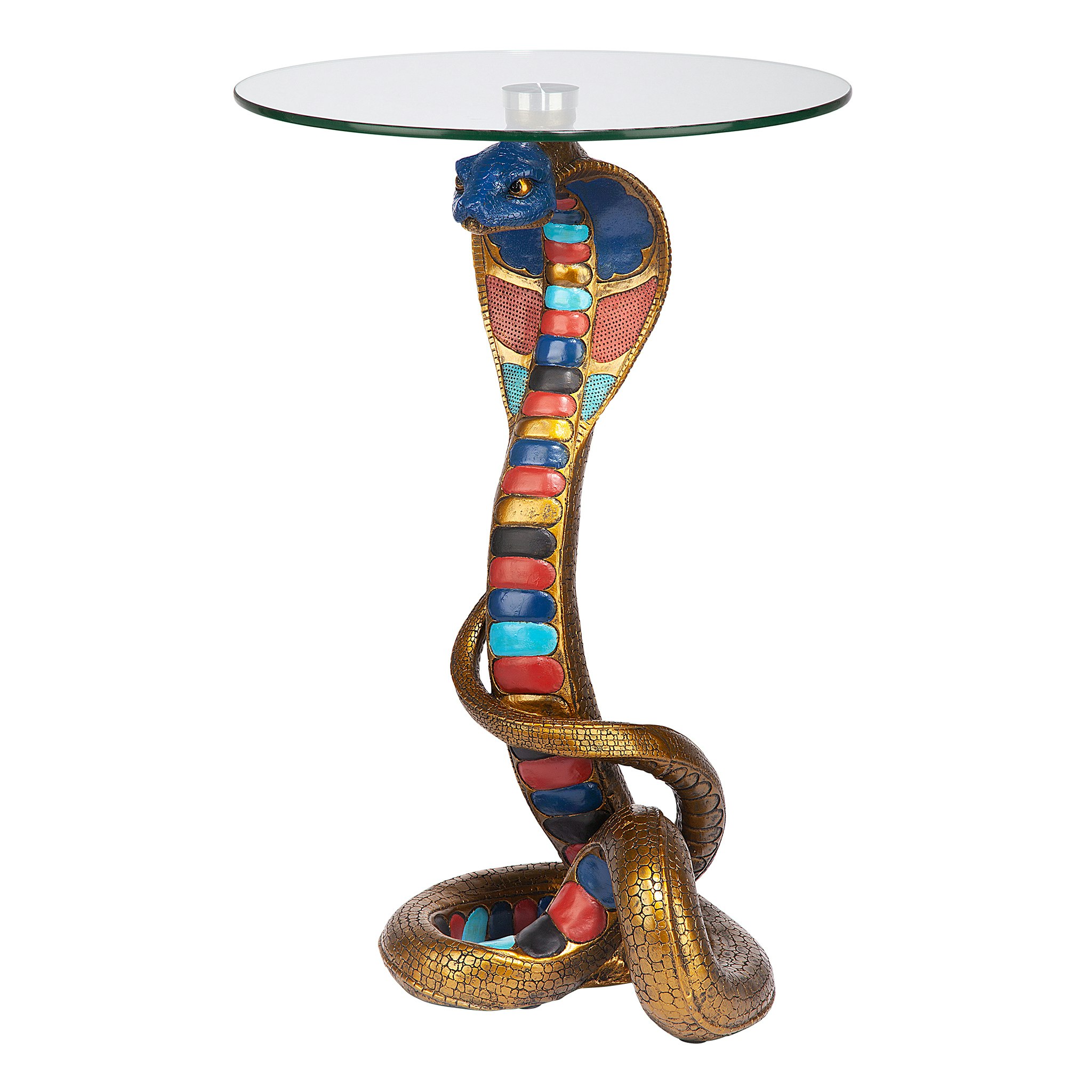 Toscano - Renenutet Egyptian Cobra Snake Goddess Sculptural Table in Designer Resin