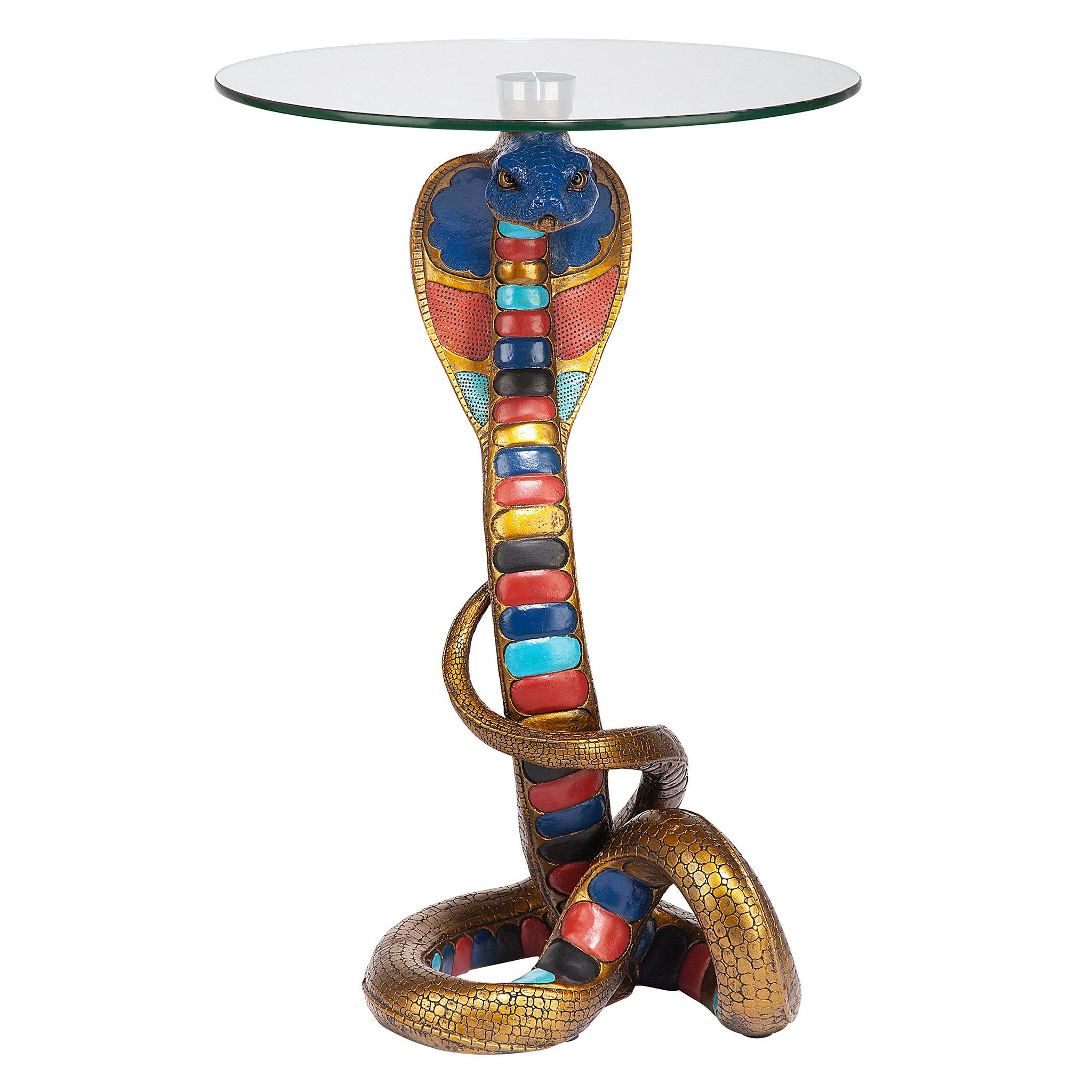 Toscano - Renenutet Egyptian Cobra Snake Goddess Sculptural Table in Designer Resin