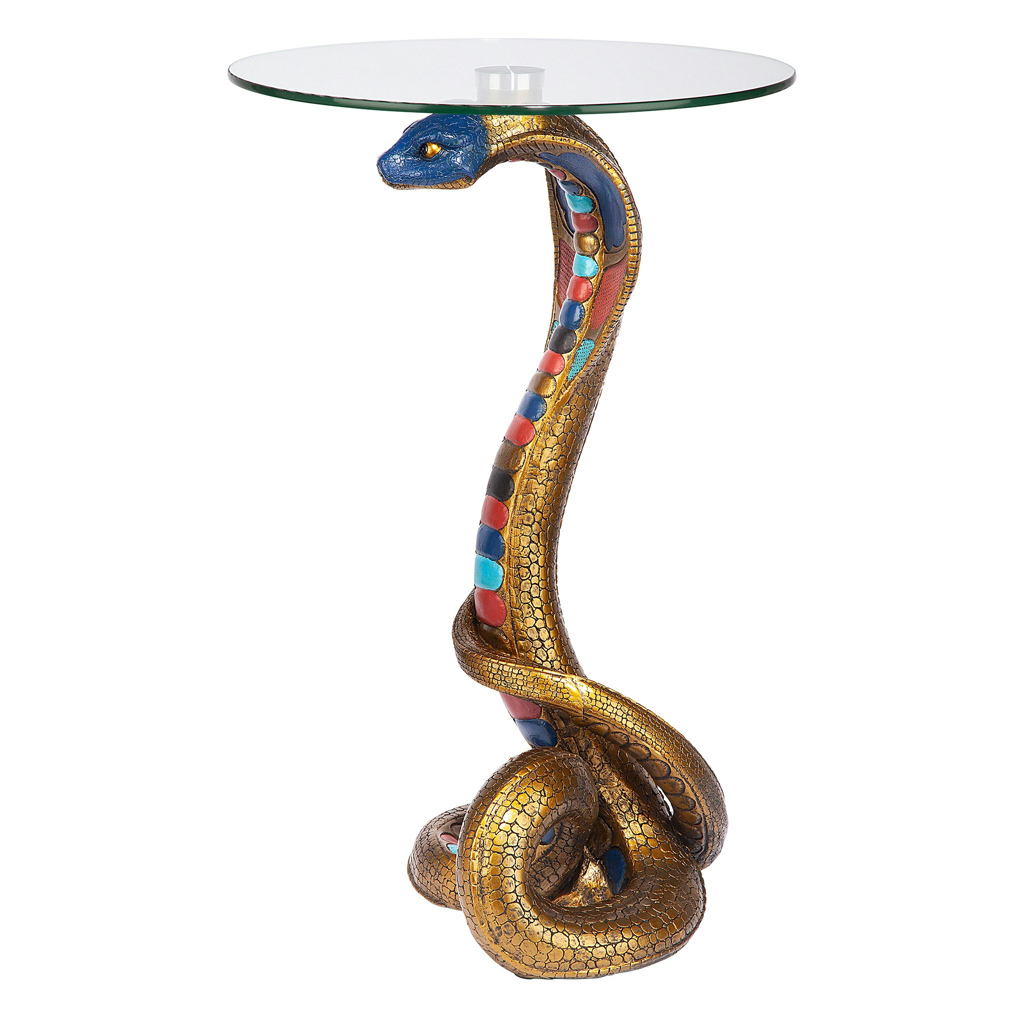 Toscano - Renenutet Egyptian Cobra Snake Goddess Sculptural Table in Designer Resin