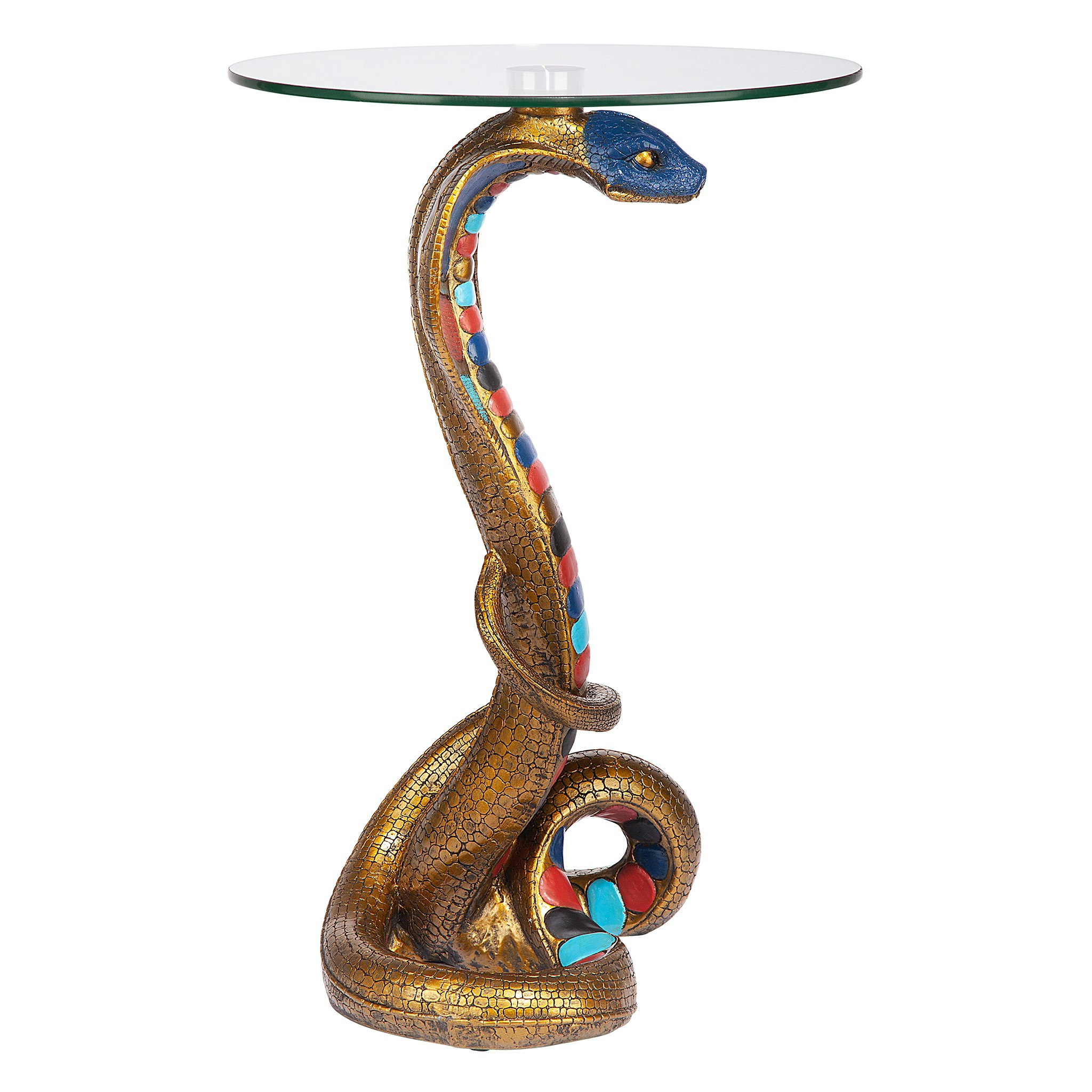 Toscano - Renenutet Egyptian Cobra Snake Goddess Sculptural Table in Designer Resin