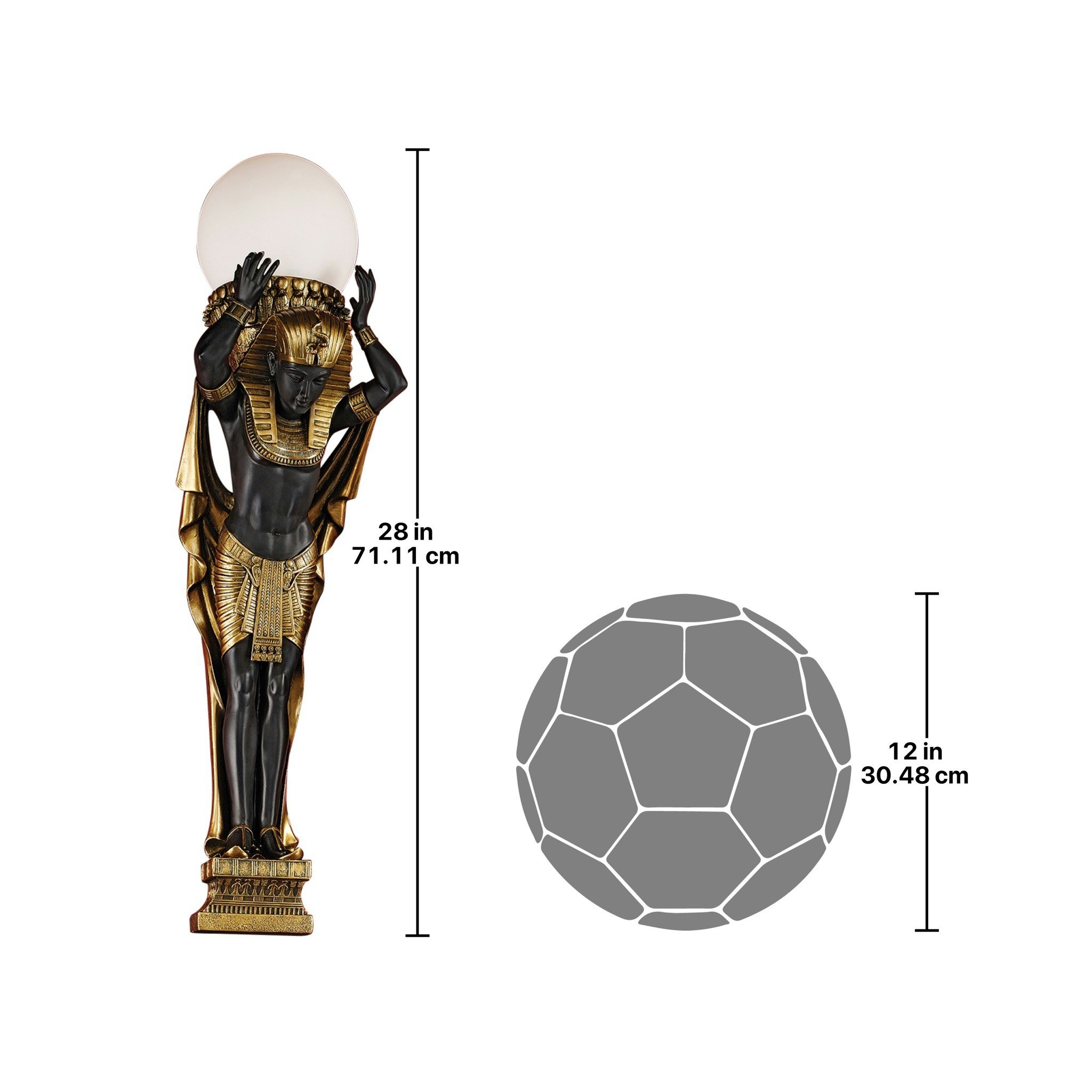 Toscano - Male Egyptian Telamon Wall Sconce