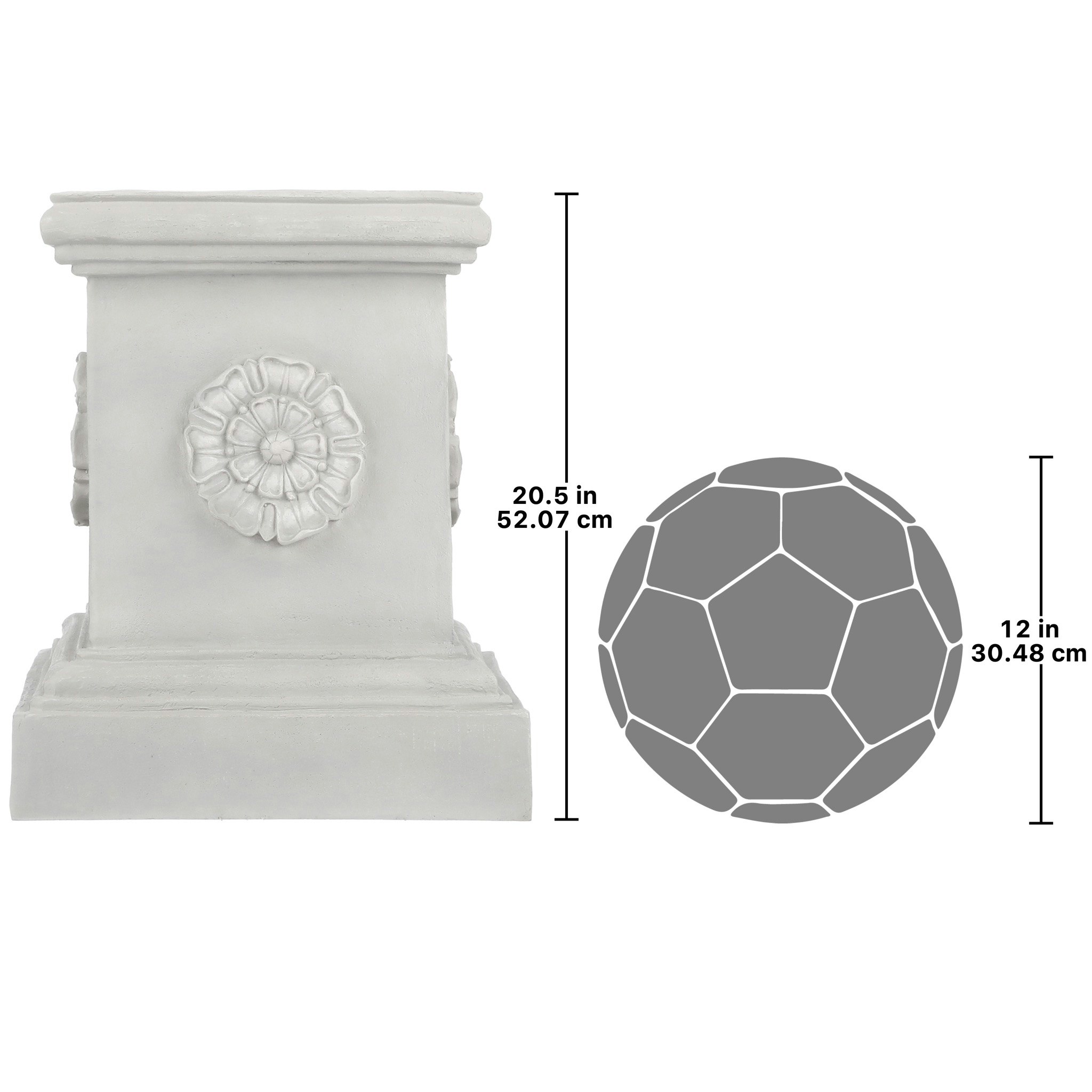 Toscano English Rosette Garden Sculptural Plinth - Grande