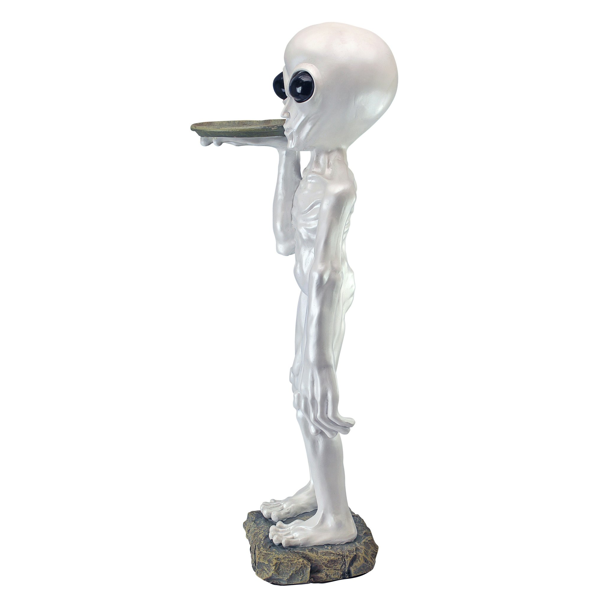 Toscano - Roswell the Alien Butler Sculptural Pedestal Table in Designer Resin