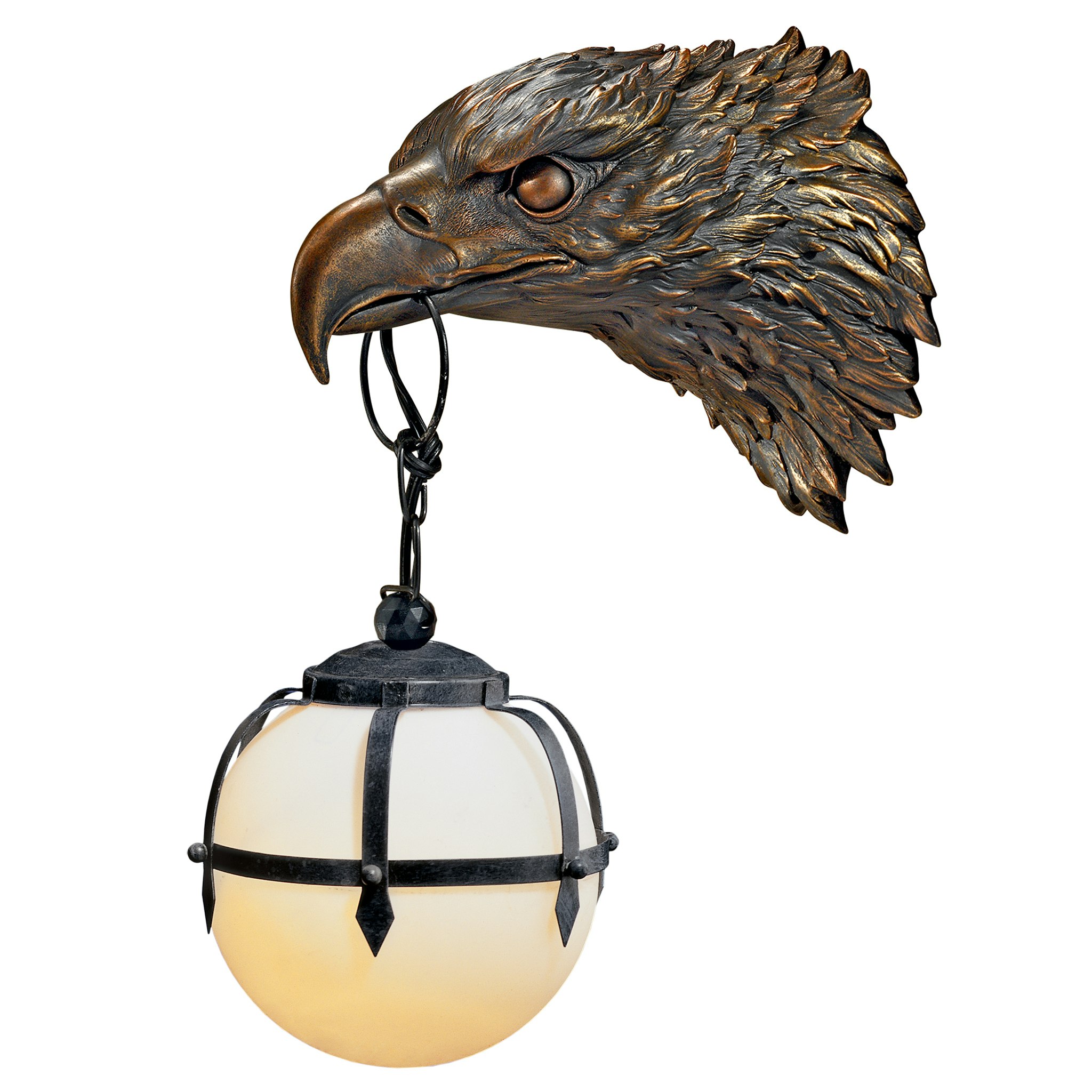 Toscano - Enlightening Freedom Bald Eagle Sculptural Electric Wall Sconce