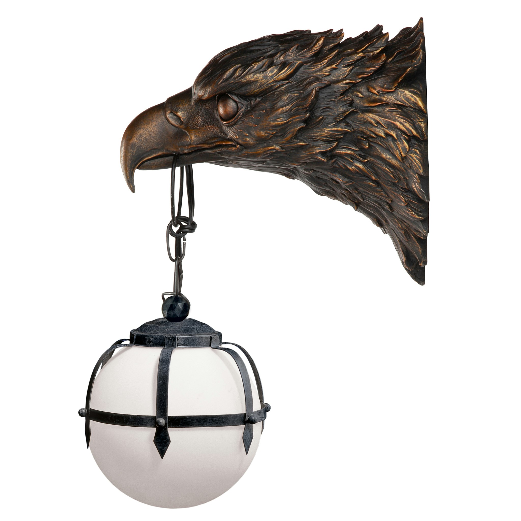 Toscano - Enlightening Freedom Bald Eagle Sculptural Electric Wall Sconce