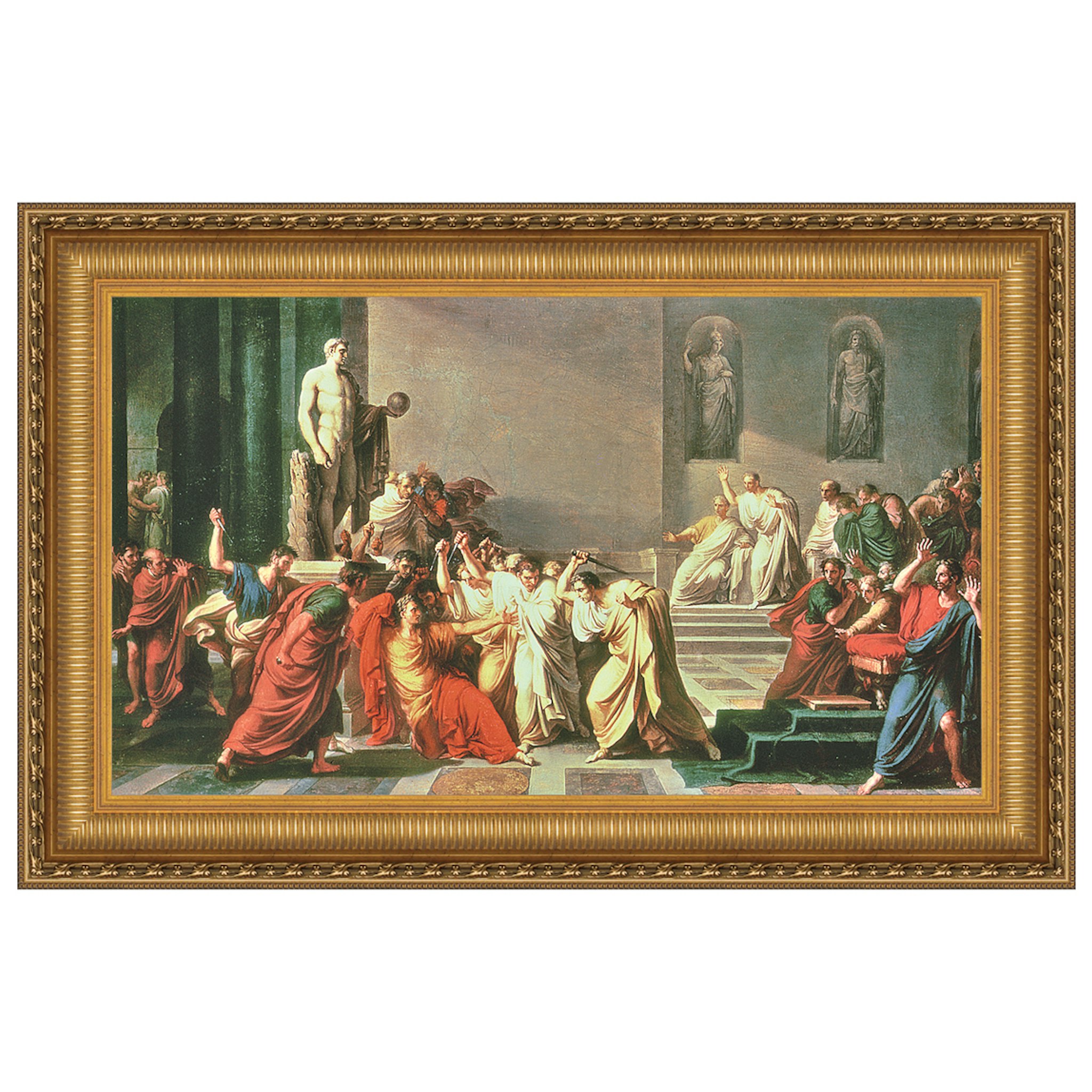 Toscano - Death of Julius Caesar Framed Canvas Replica Painting