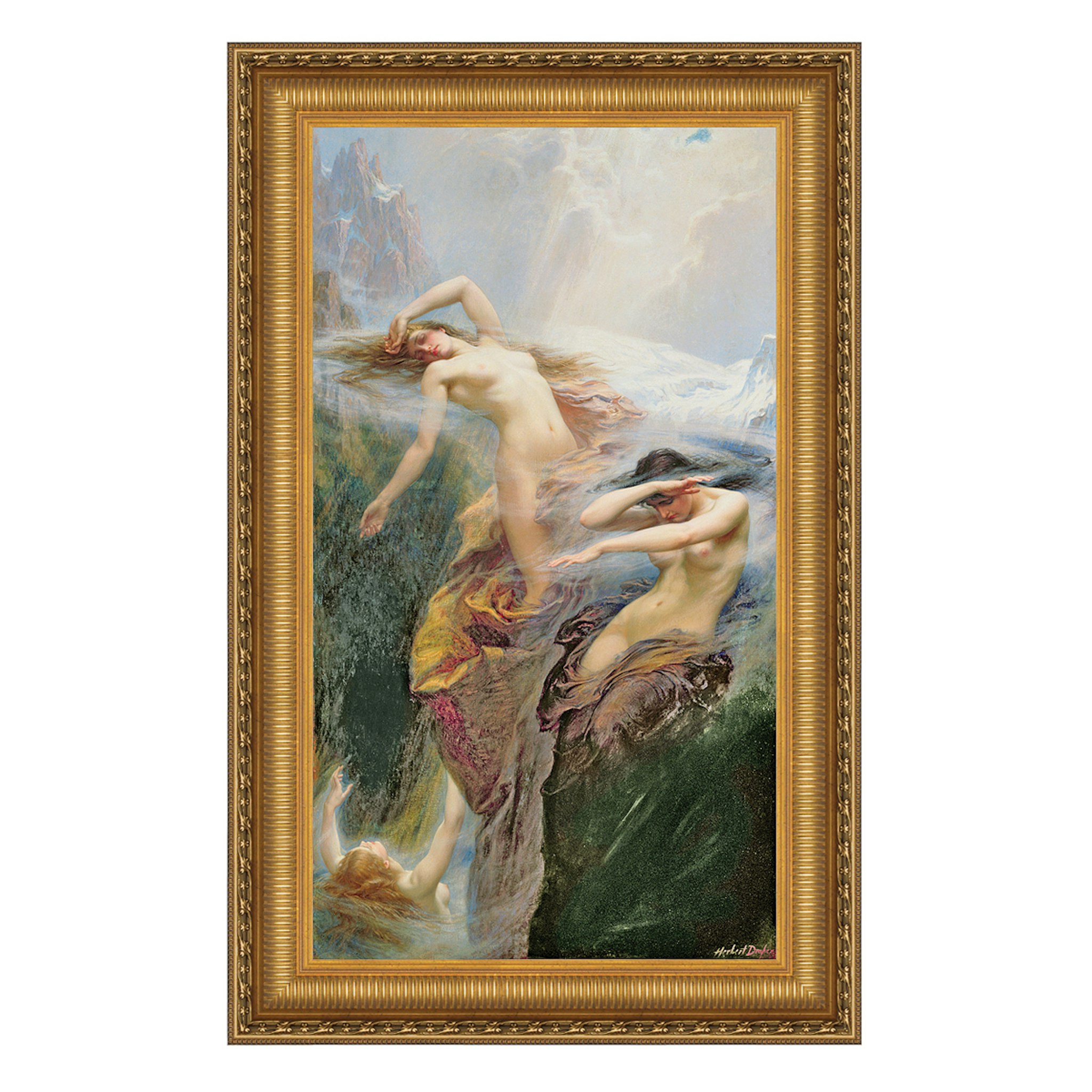 Toscano - Clyties of the Mist Framed Canvas Replica Painting