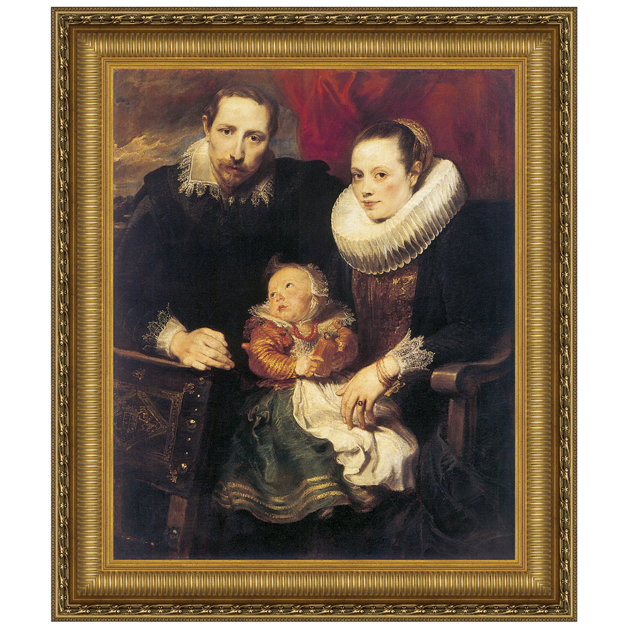 Toscano - Wildens Family Portrait Framed Canvas Replica Painting