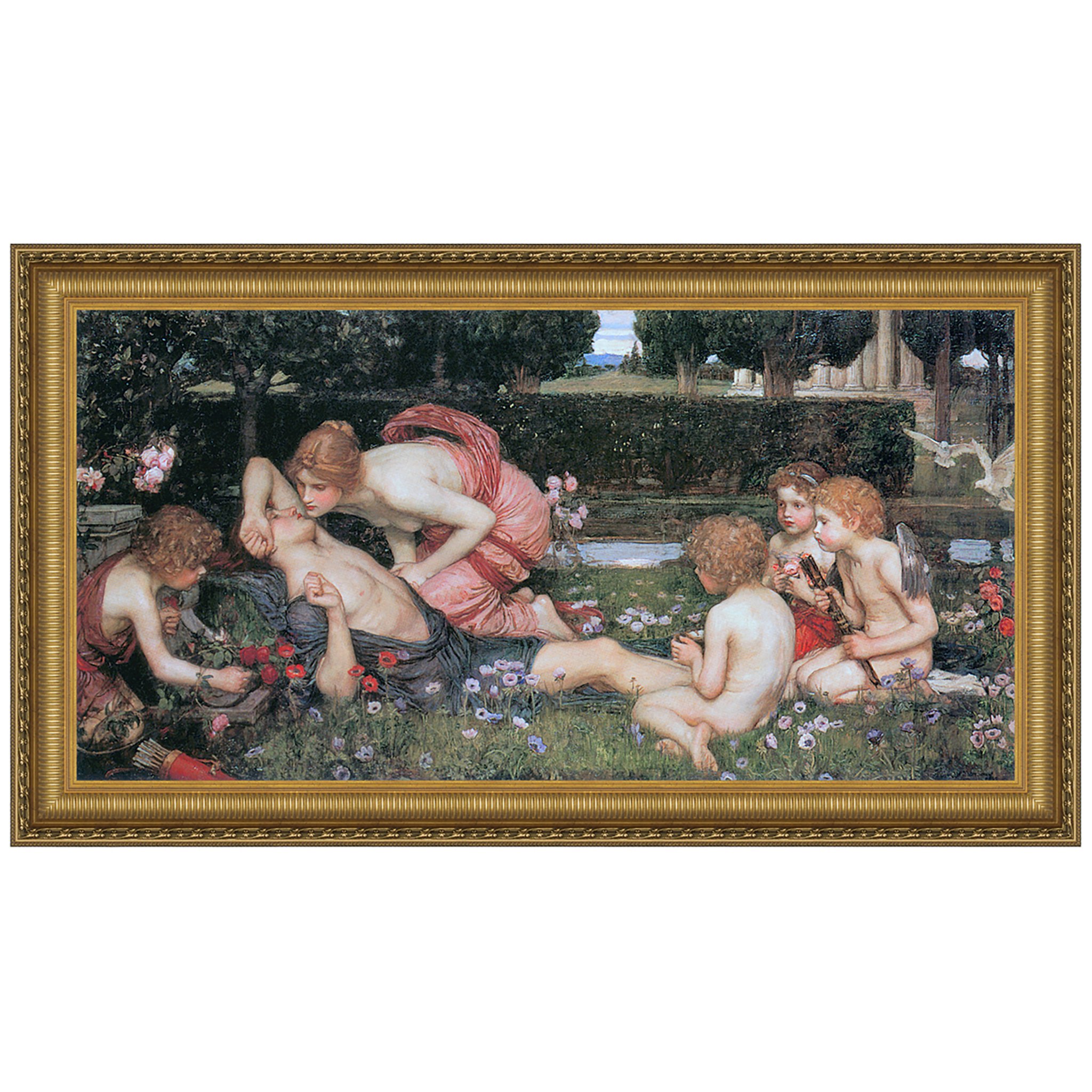 Toscano - The Awakening of Adonis Framed Canvas Replica Painting