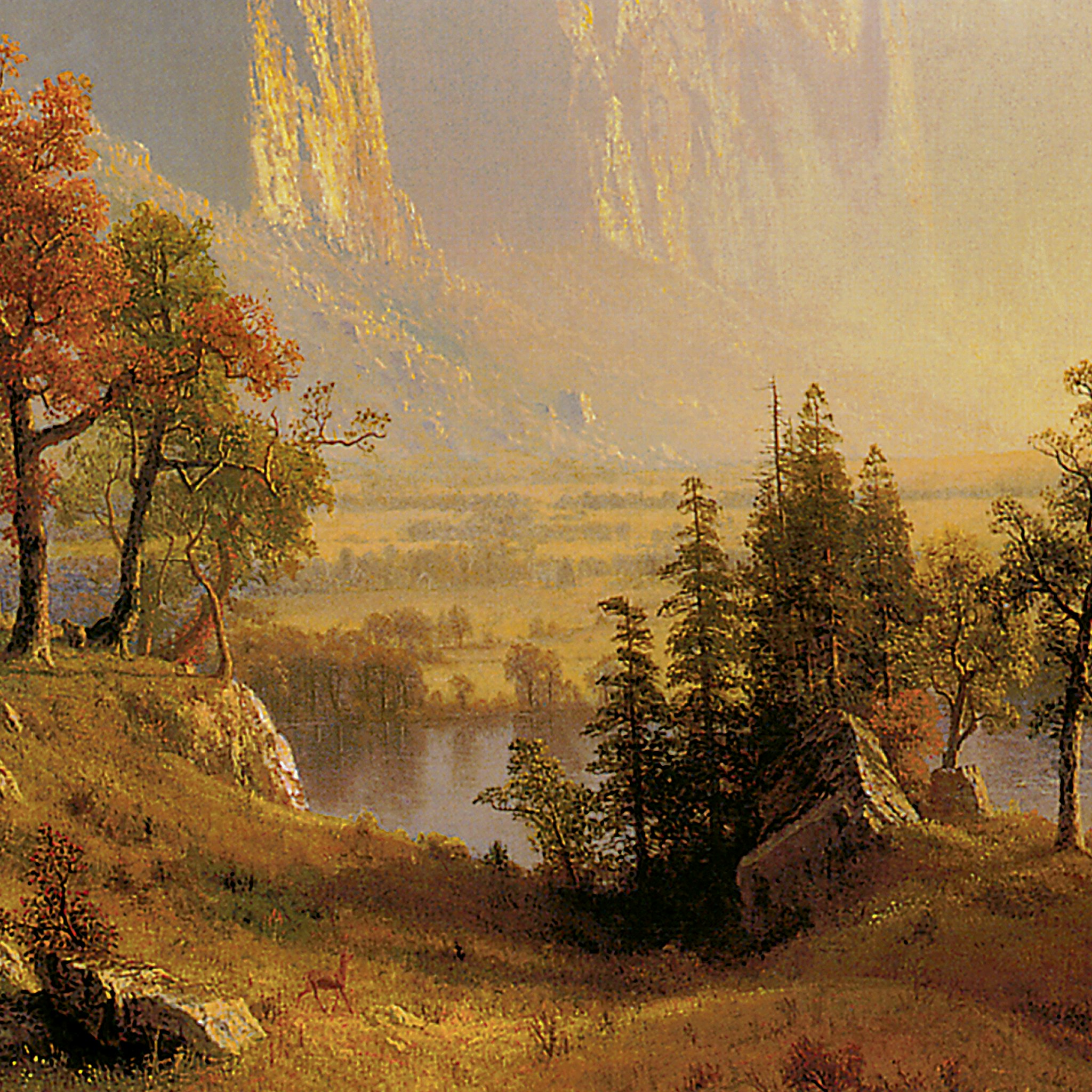 Toscano - Yosemite Valley 1868 Framed Canvas Replica Painting