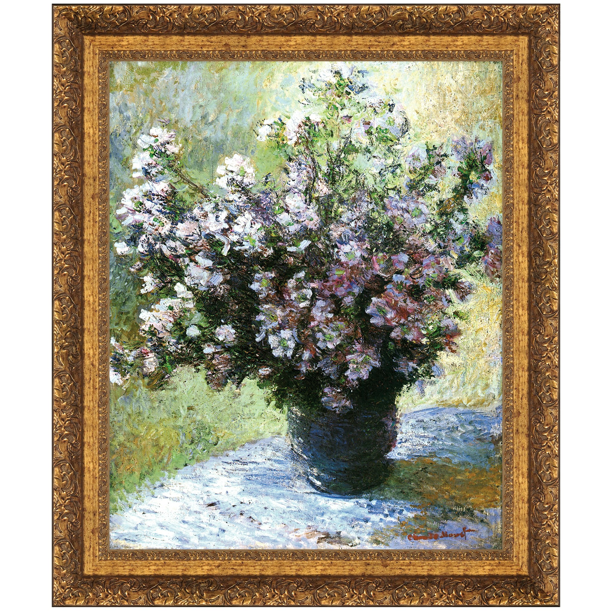 Toscano - Vase of Flowers 1880 Framed Canvas Replica Painting