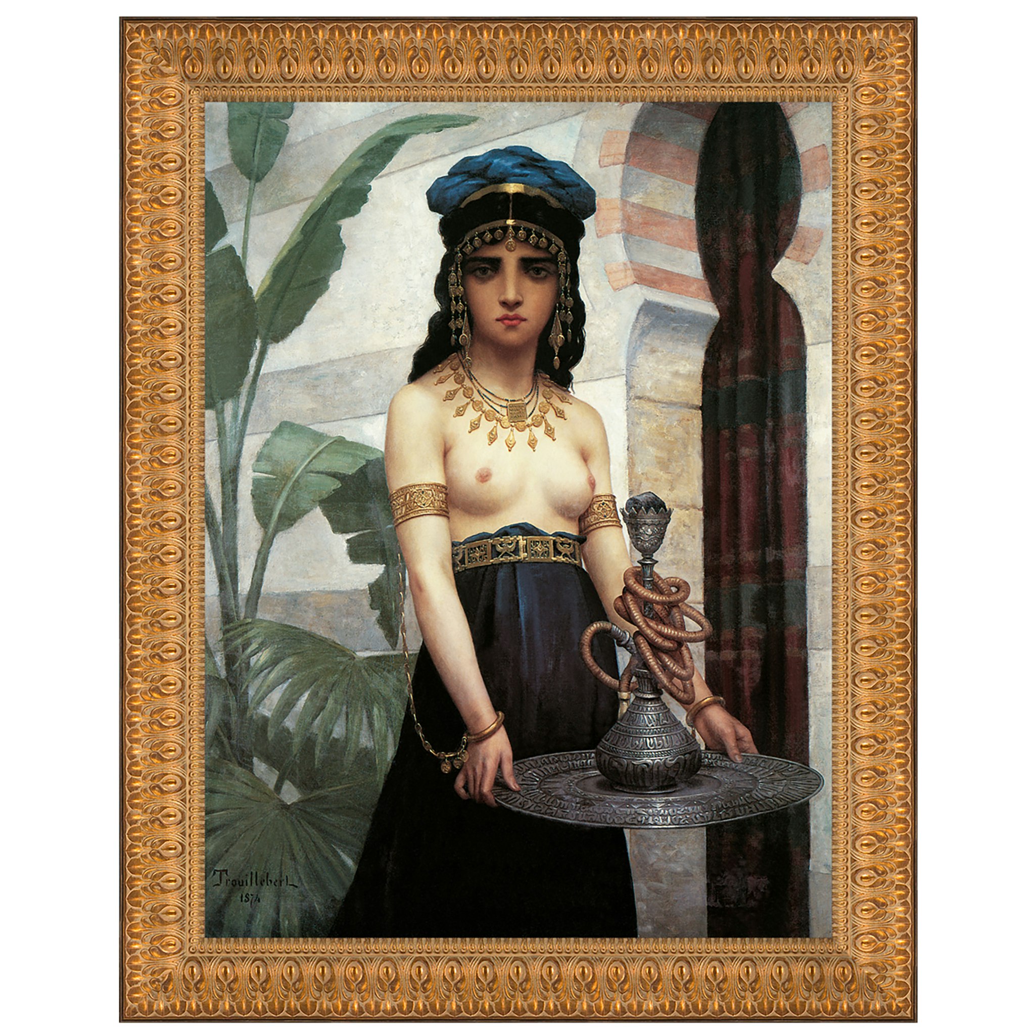 Toscano - Harem Servant Girl Framed Canvas Replica Painting