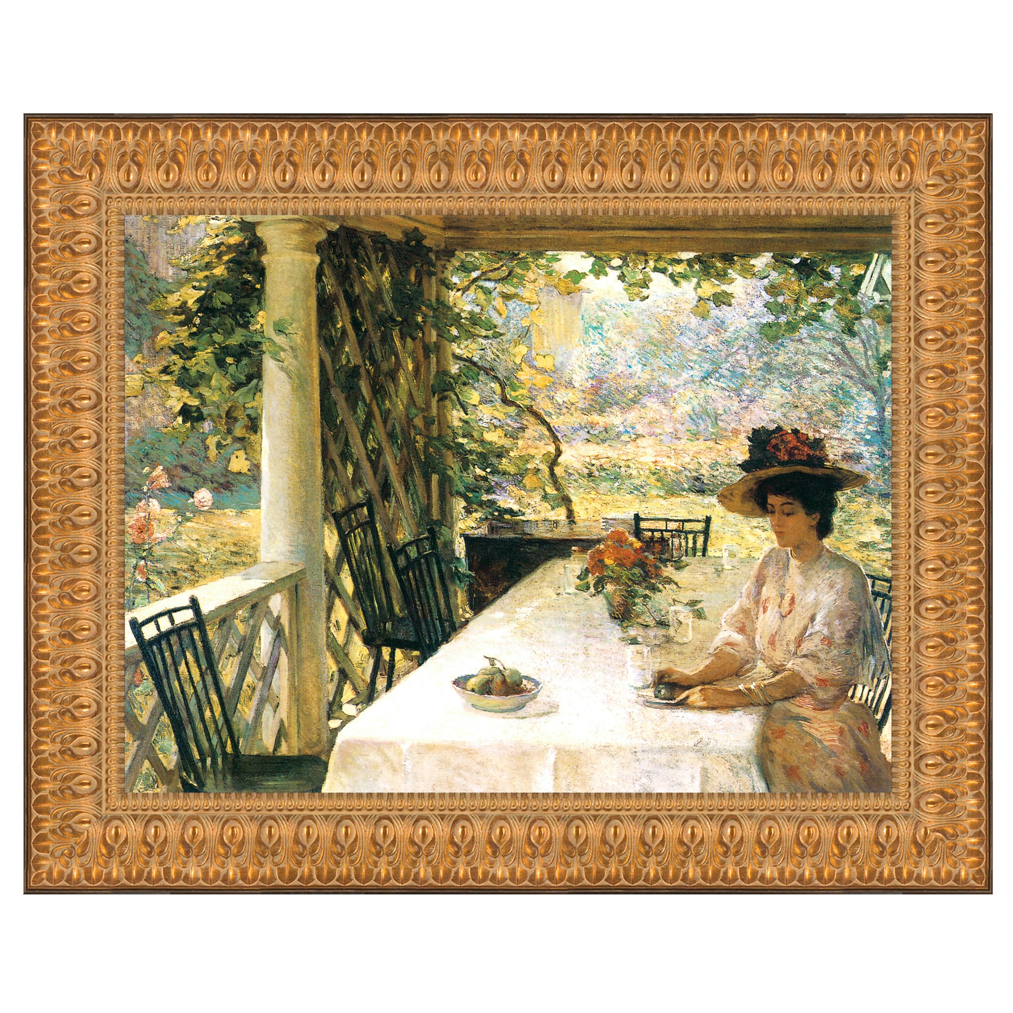 Toscano - On the Porch Framed Canvas Replica Painting