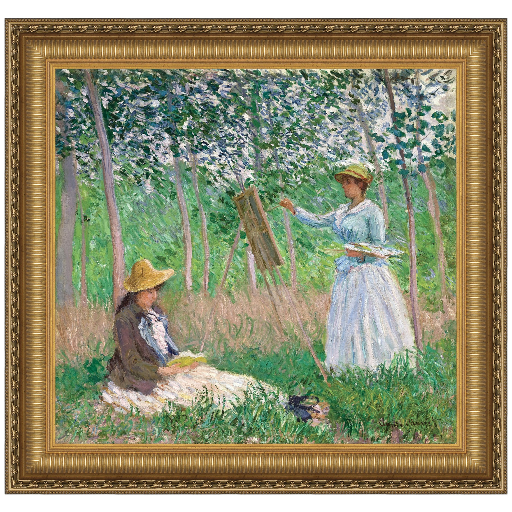 Toscano - Woods at Giverny Hoschede Sisters Framed Canvas Replica Painting