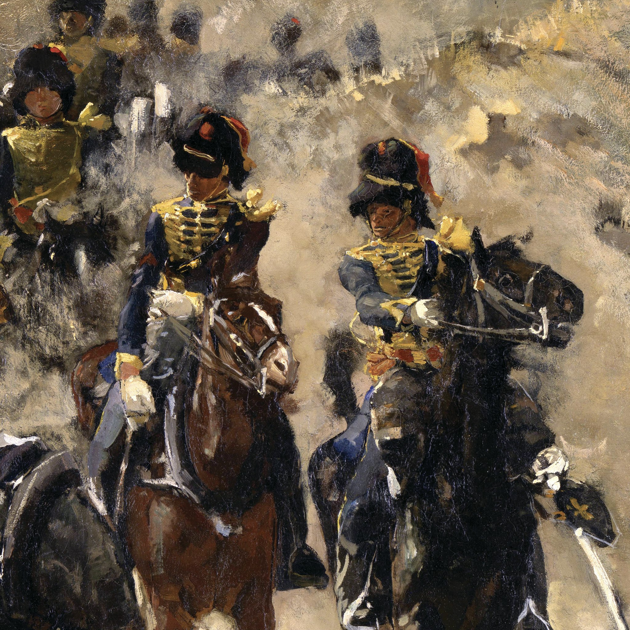 Toscano The Yellow Riders Framed Canvas Replica Painting - Small