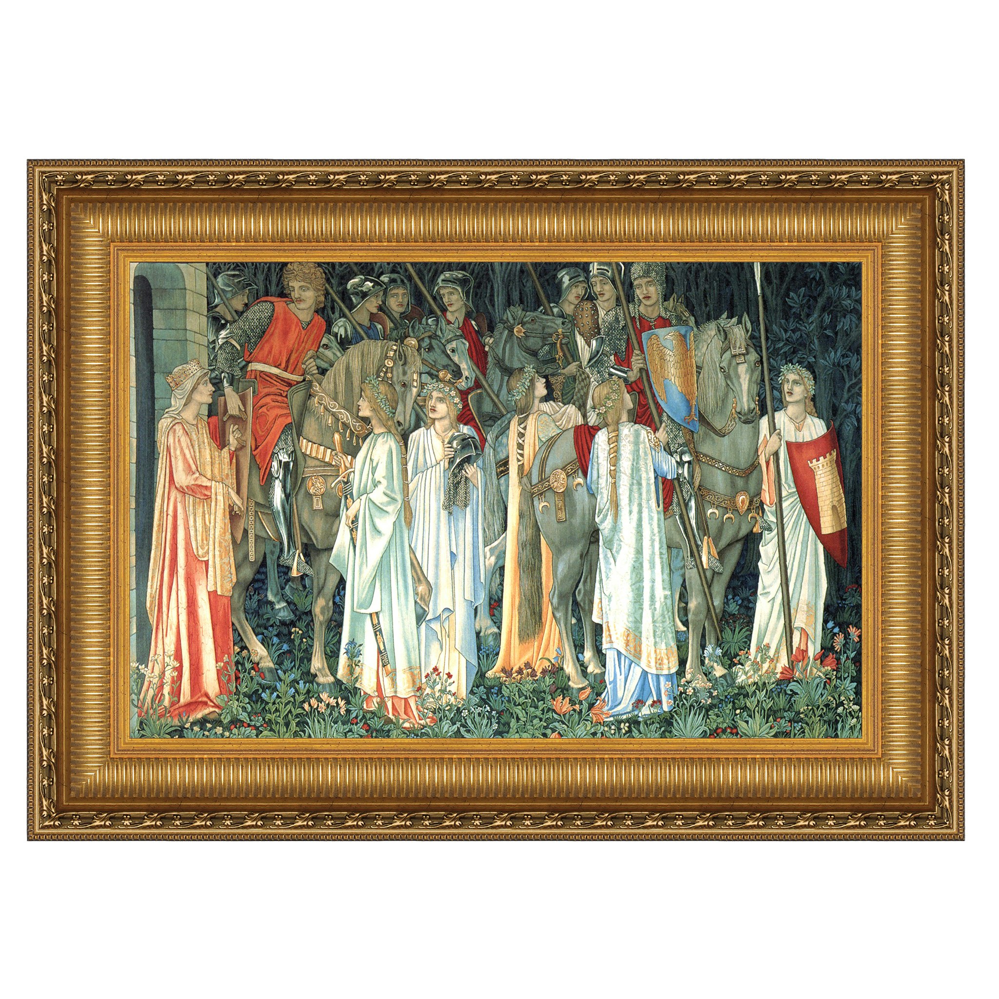 Toscano - Quest for the Holy Grail Framed Canvas Replica Painting