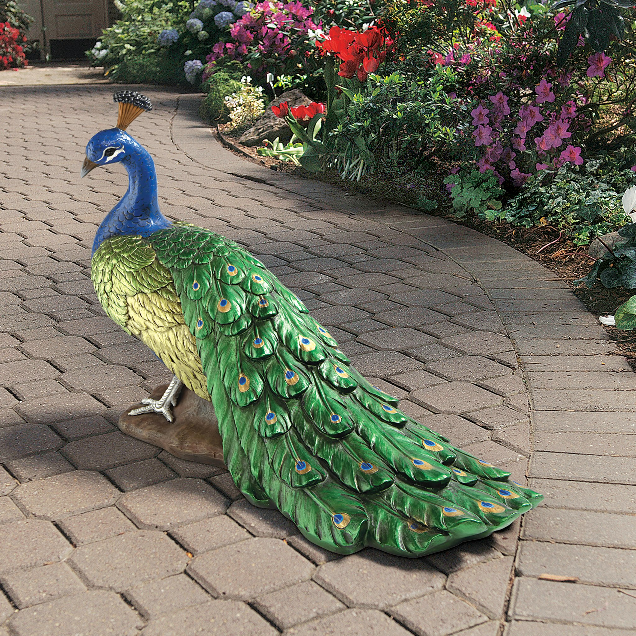 Toscano - The Regal Peacock Garden Statue