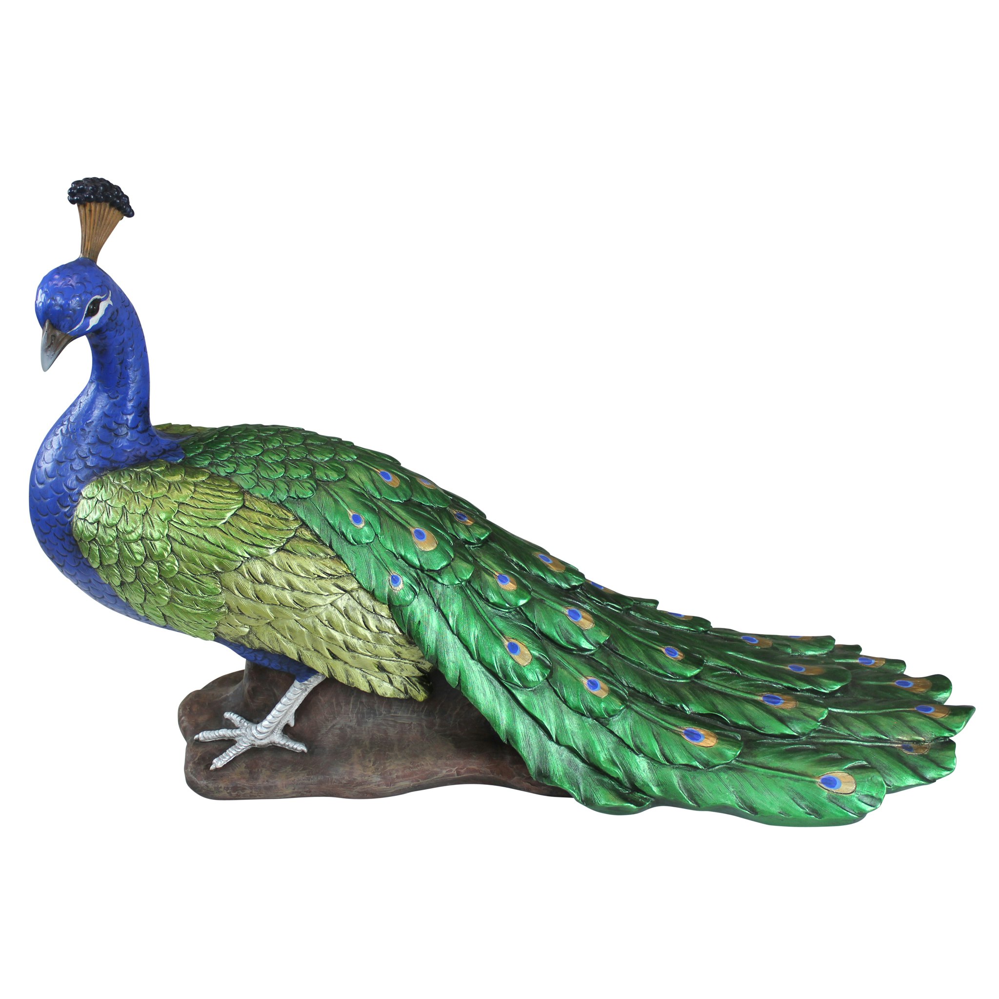 Toscano The Regal Peacock Large Garden Statue