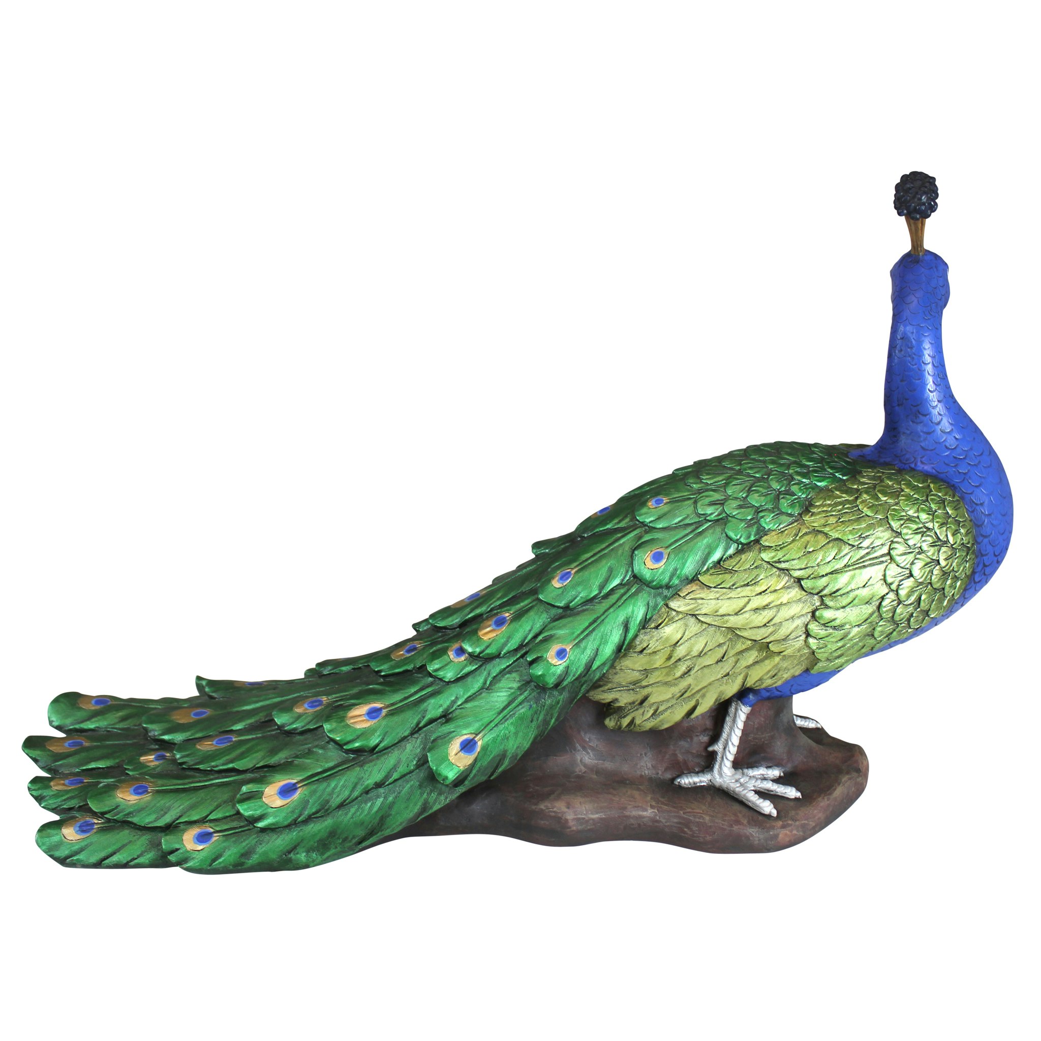 Toscano The Regal Peacock Large Garden Statue