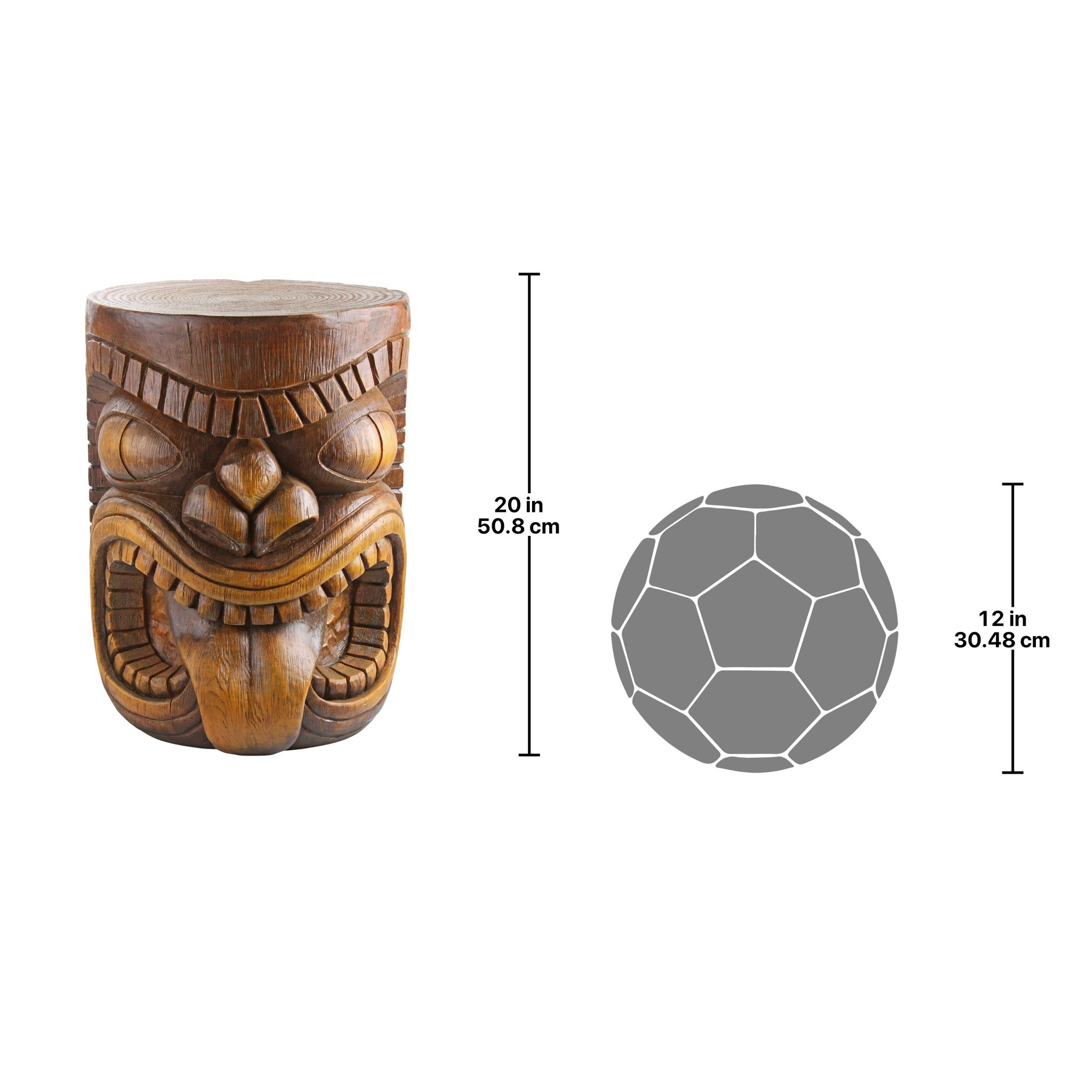 Toscano - The Lono (Tongue) Grand Tiki Sculptural Table in Designer Resin