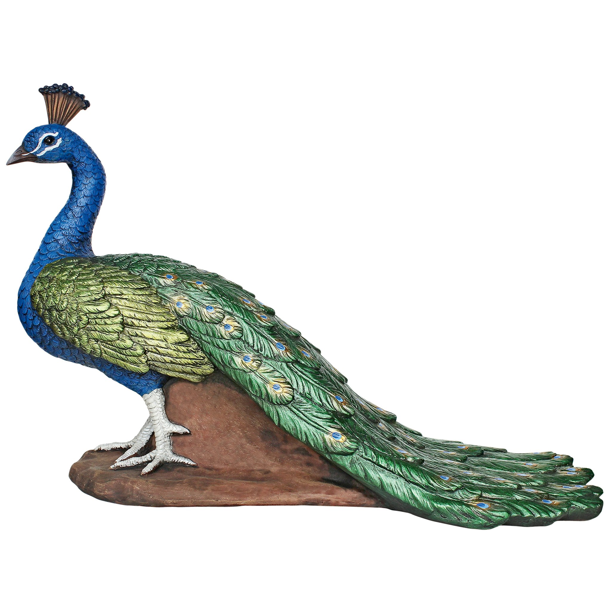 Toscano The Regal Peacock Medium Garden Statue