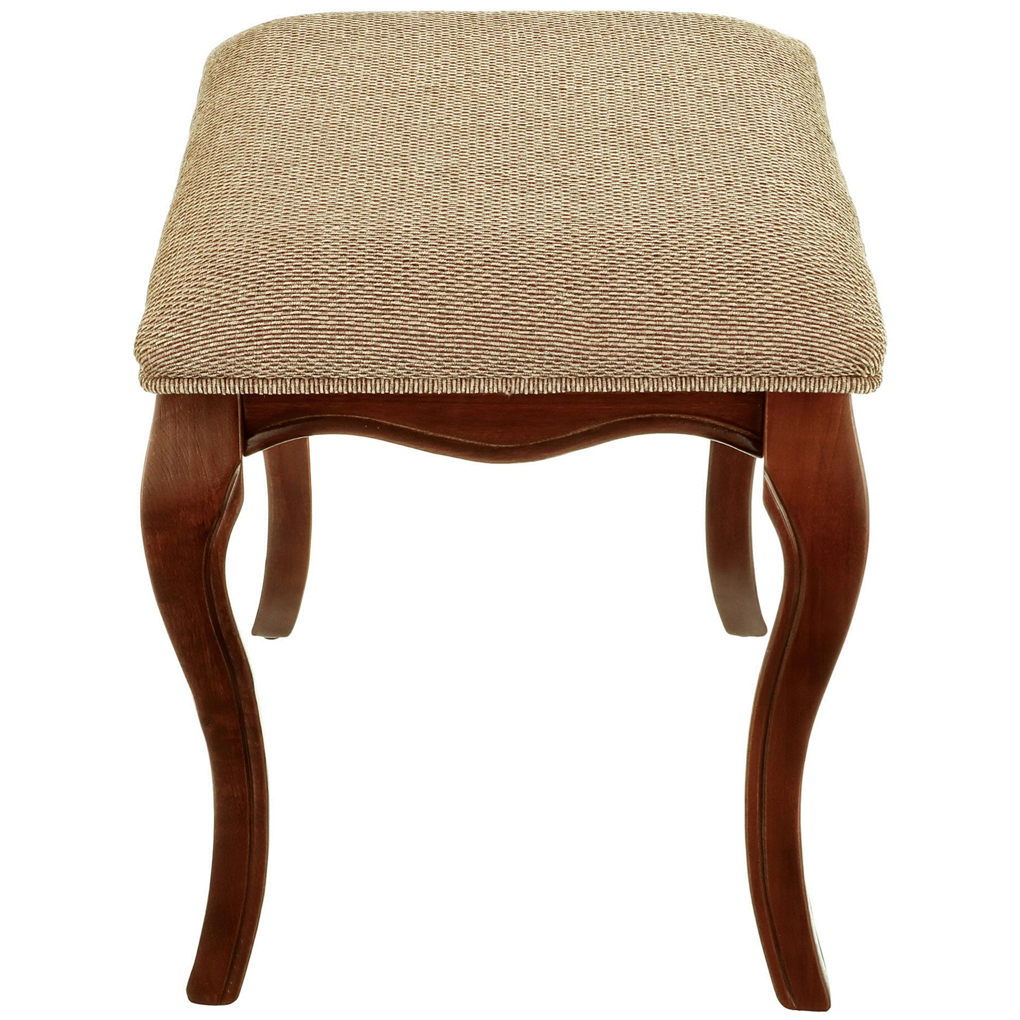 Toscano - Lady Guinevere Vanity Stool in Fabric/Hardwood