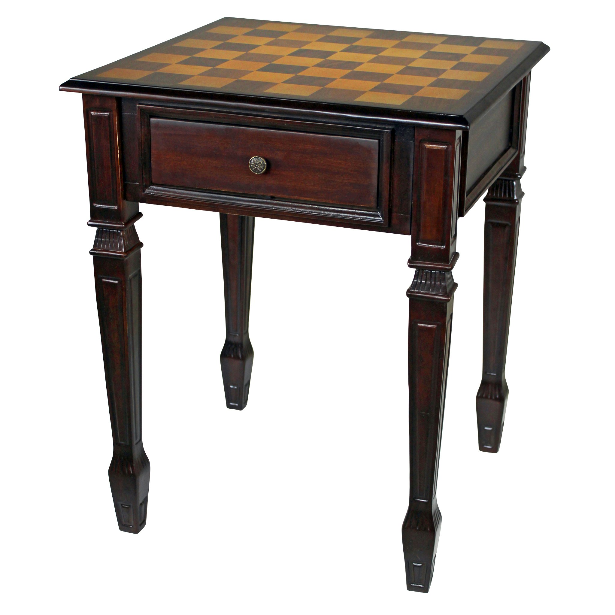 Toscano - Walpole Manor Gaming Chess Table in Walnut, Wood