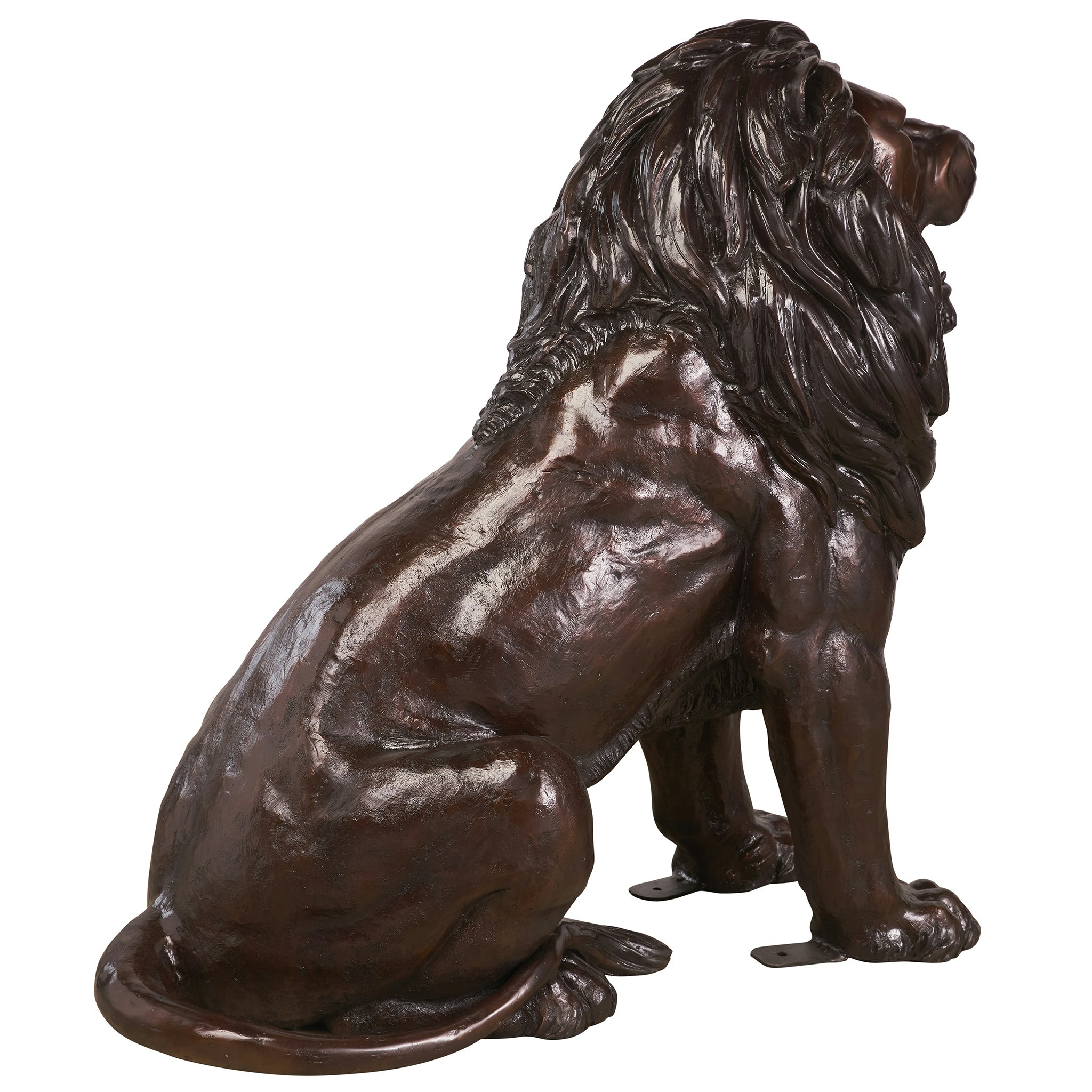 Toscano Sentinel Lion Left Facing Garden Statue