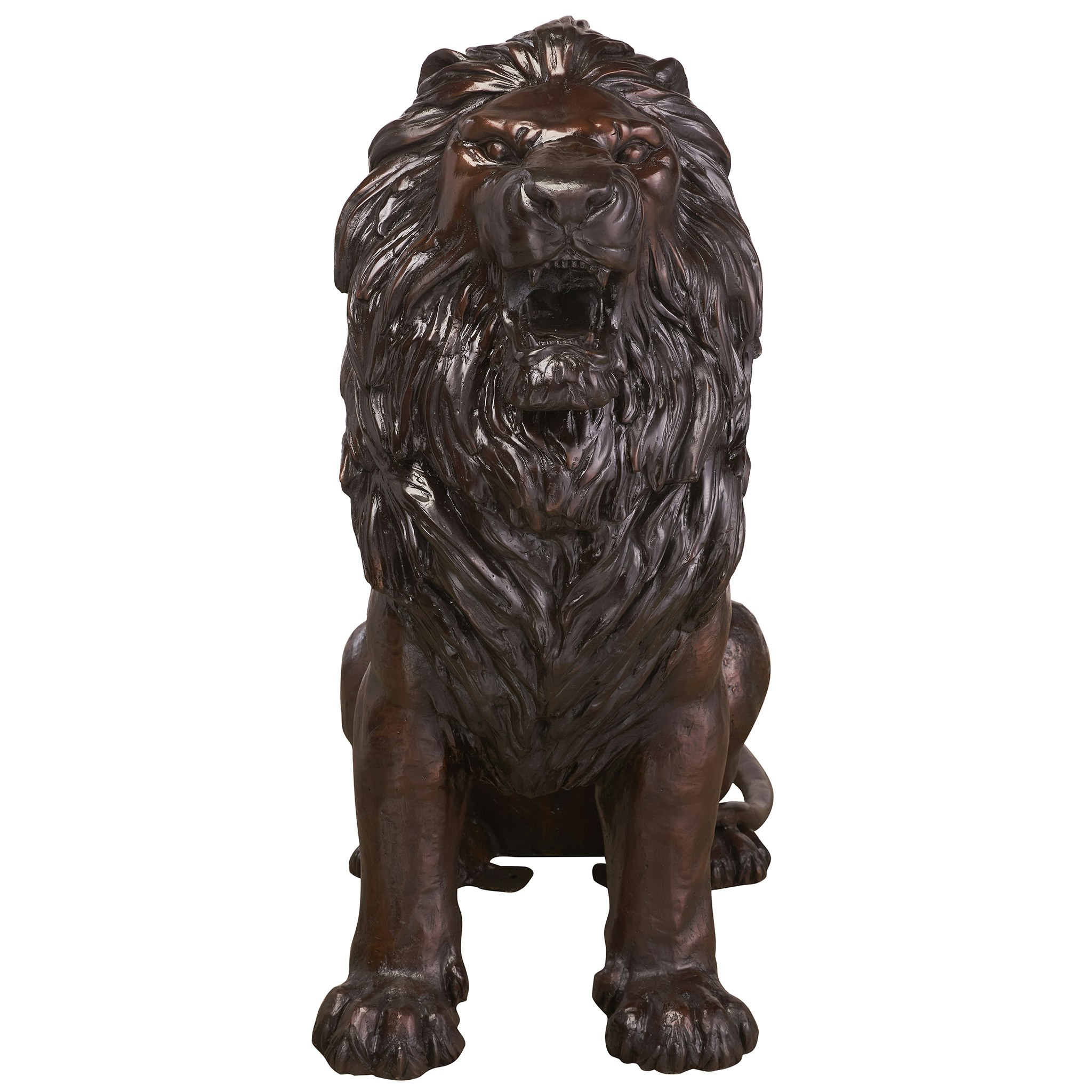 Toscano Sentinel Lion Right Facing Garden Statue