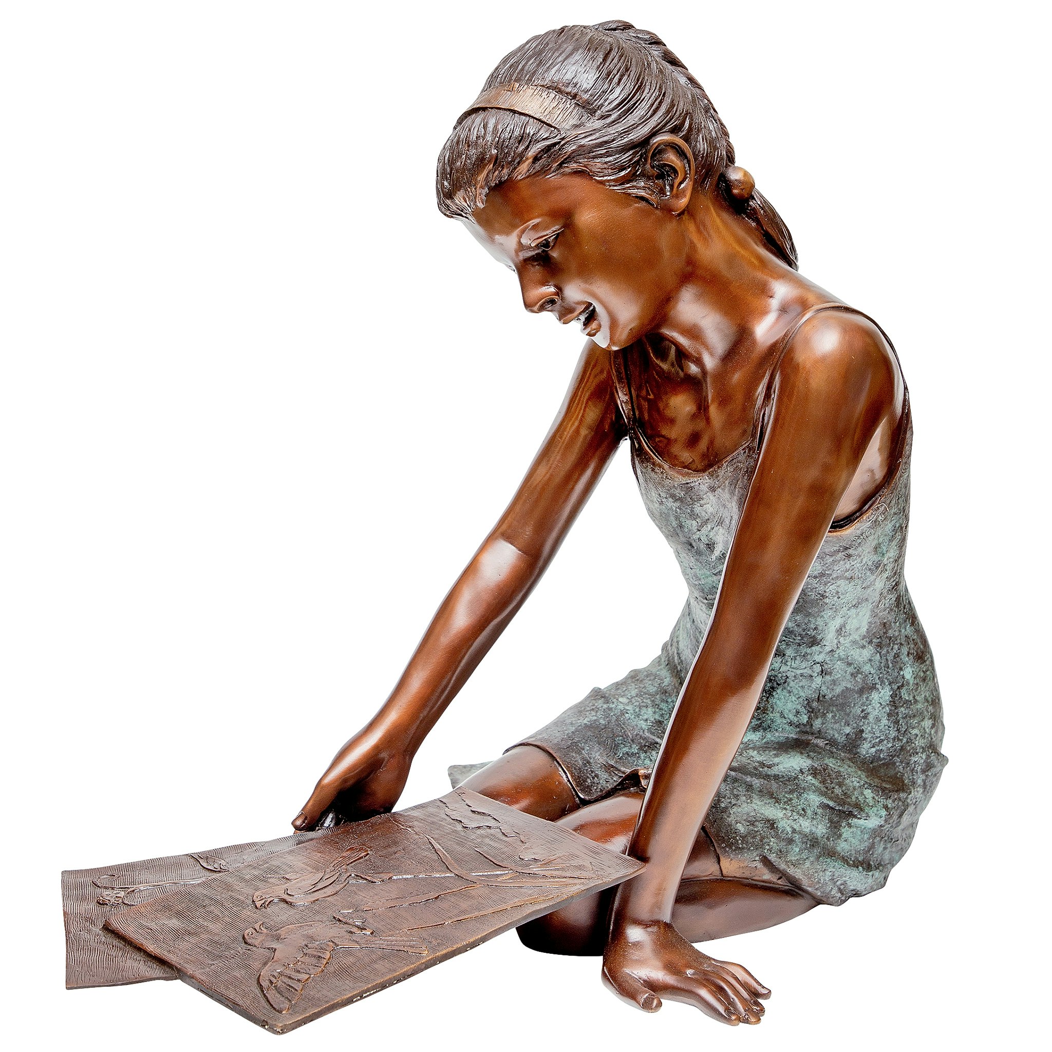 Toscano - Samantha the Artist Little Girl Garden Statue