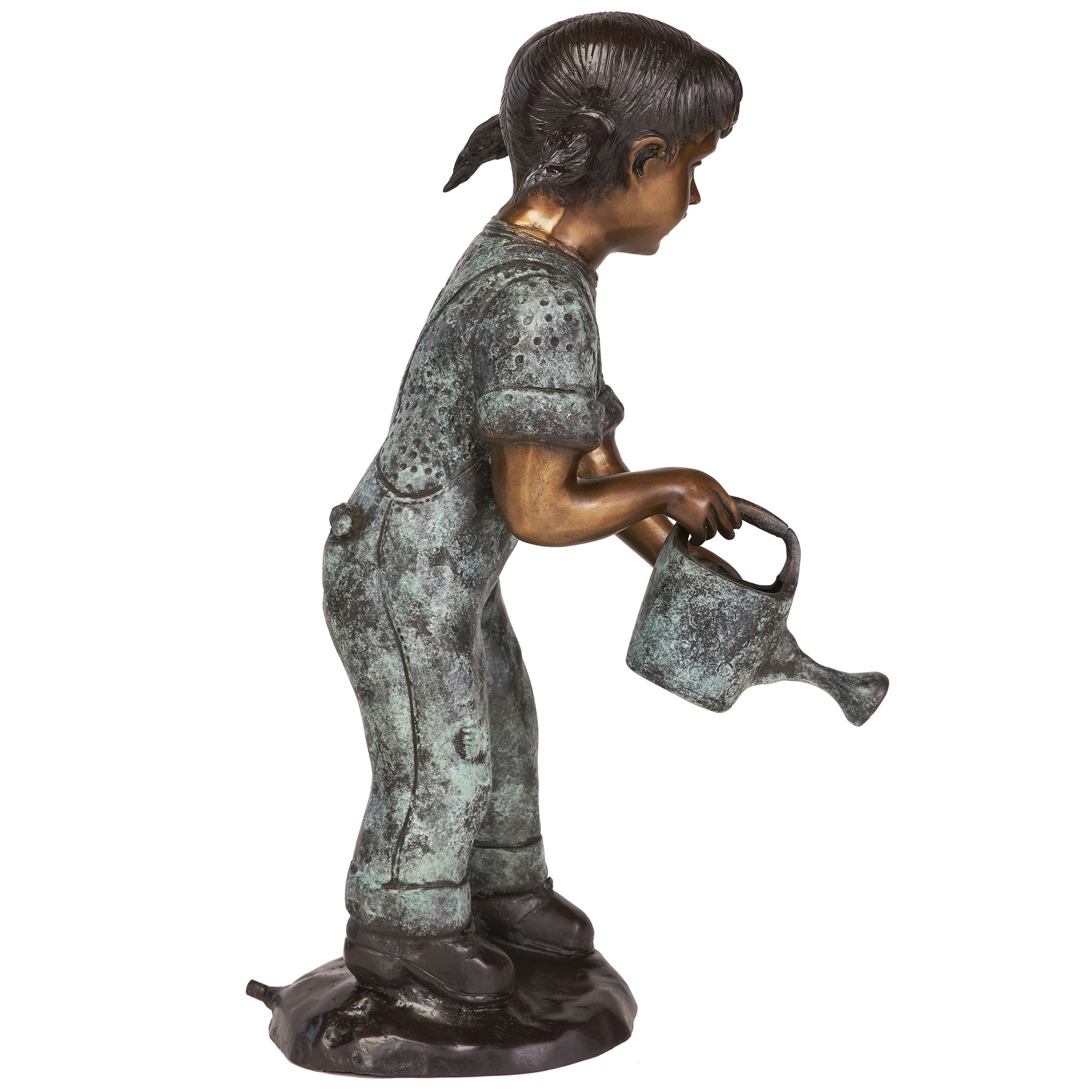 Toscano - Watering Can Caitlyn Little Gardener Garden Statue