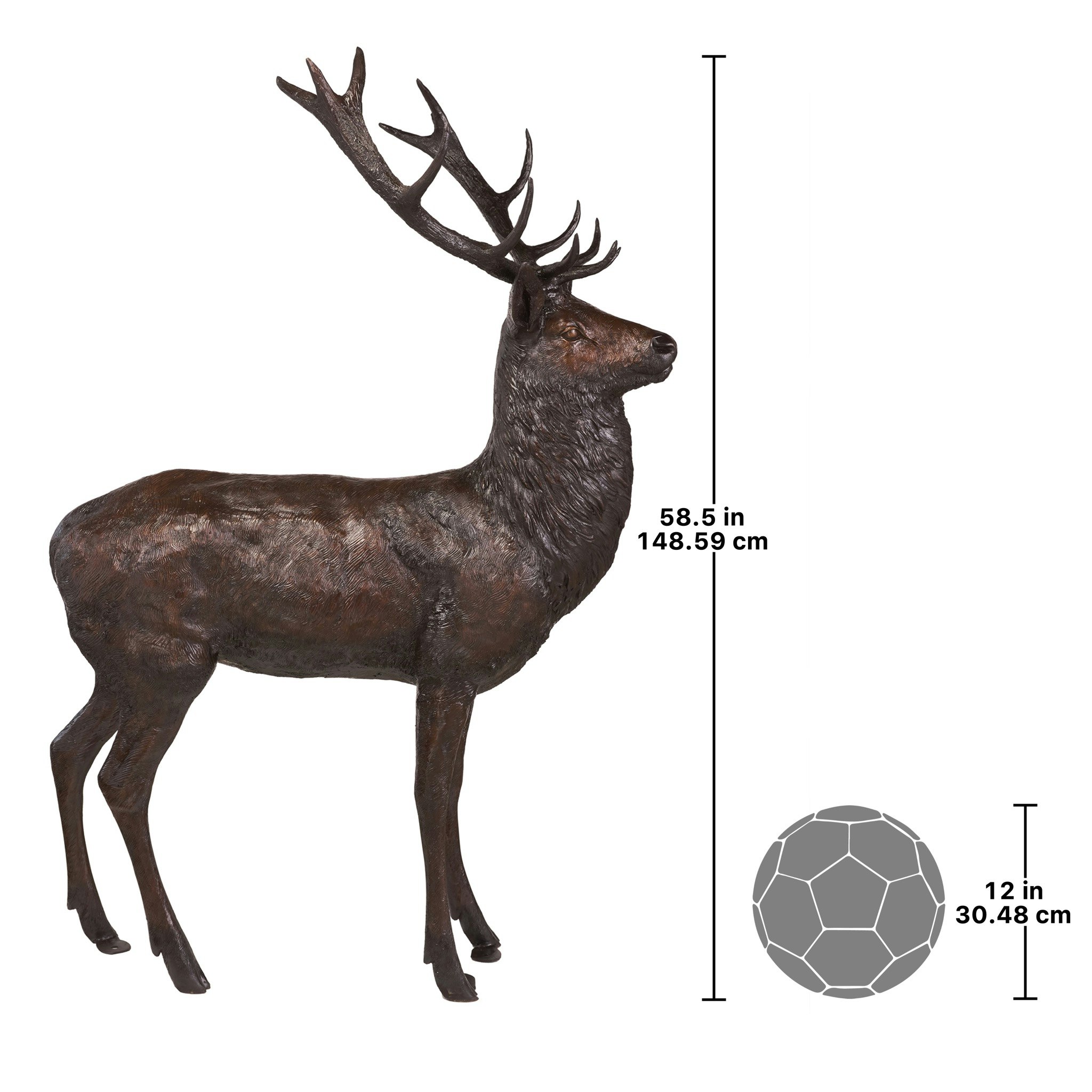 Toscano - Standing Stag Deer Garden Statue